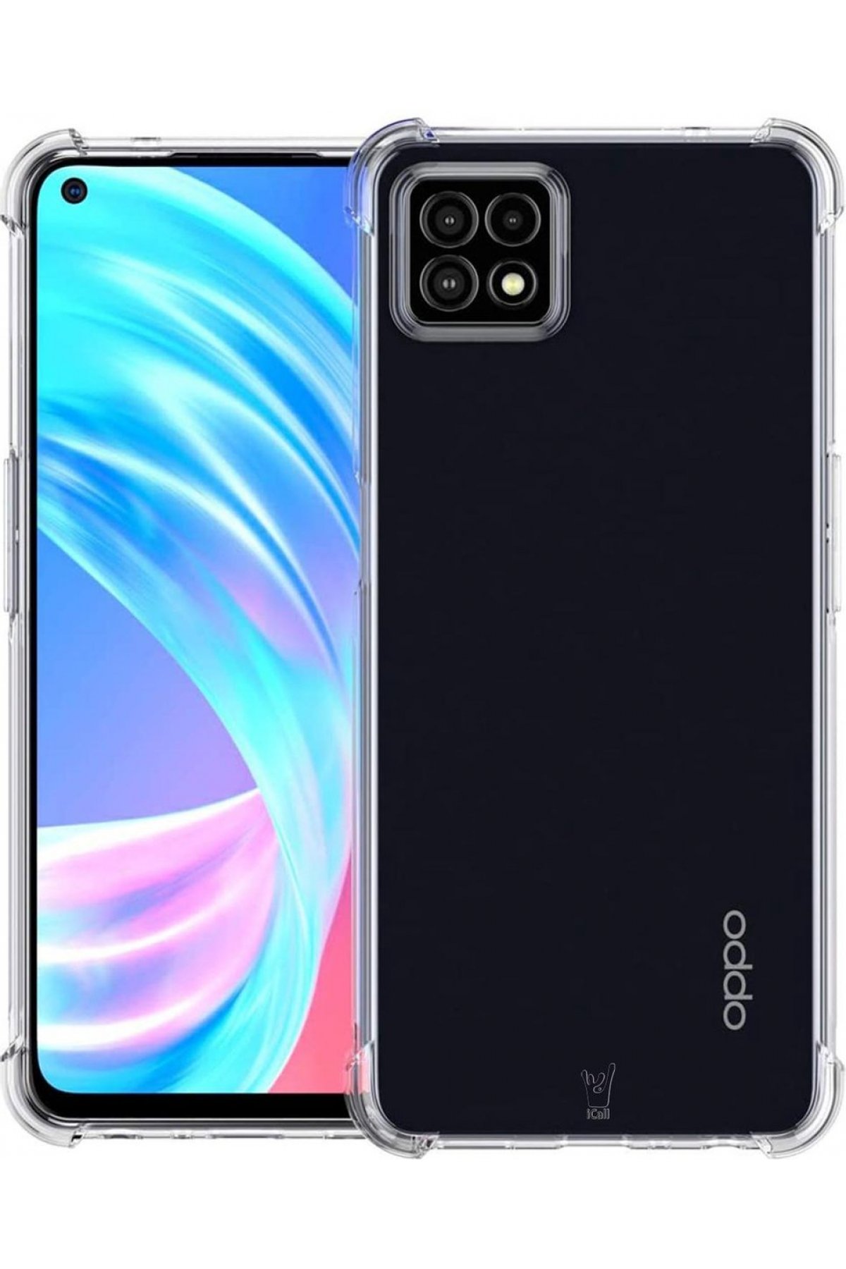 Newface Oppo A73 Kılıf Focus Karbon Silikon - Kahverengi