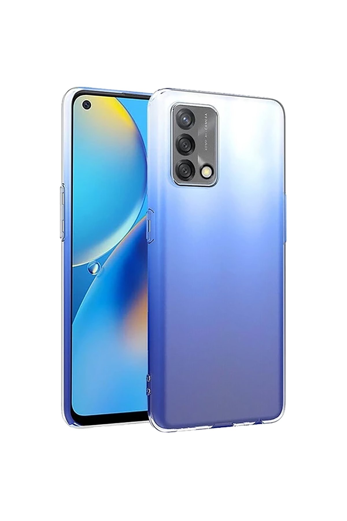Newface Oppo A74 4G Kılıf Zuma Kartvizitli Yüzüklü Silikon - Kırmızı