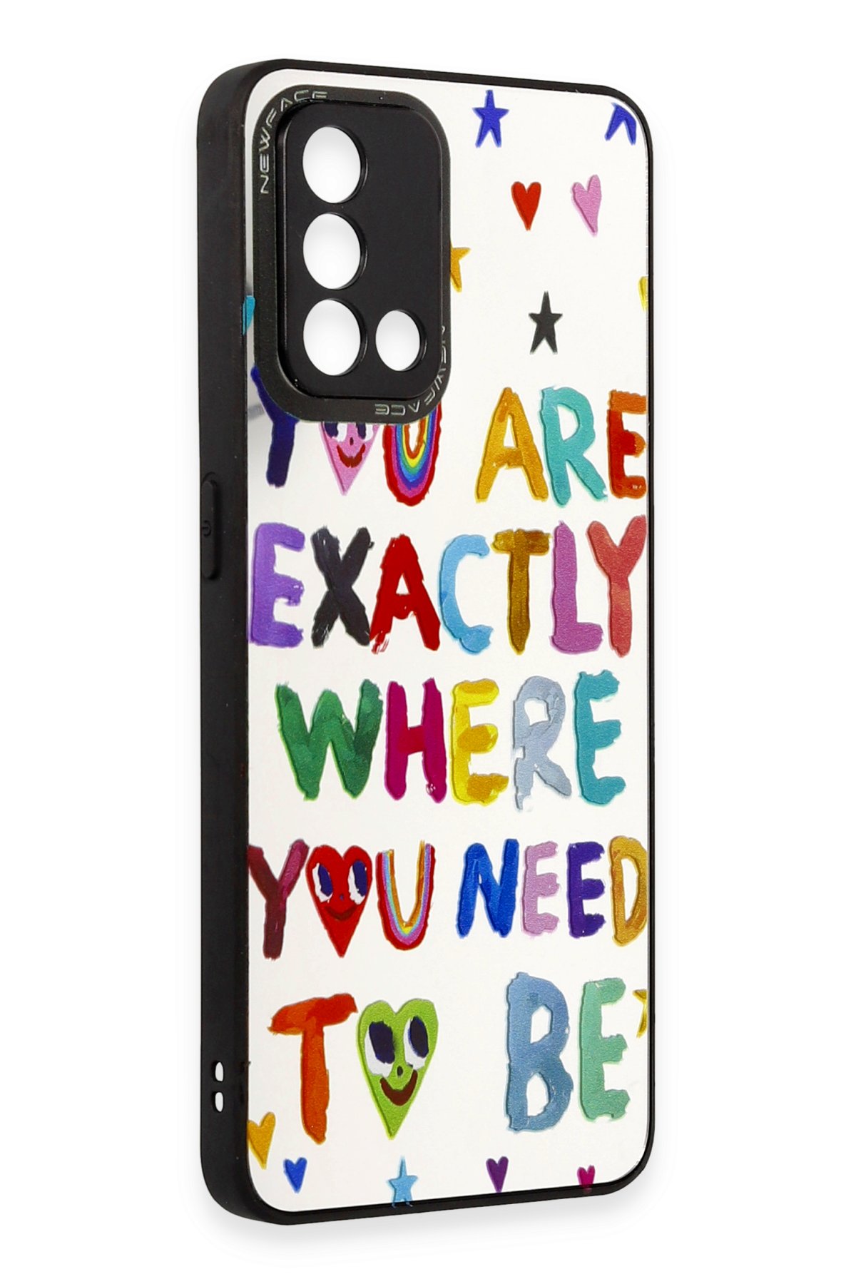 Newface Oppo A74 4G Kılıf Montreal Yüzüklü Silikon Kapak - Siyah