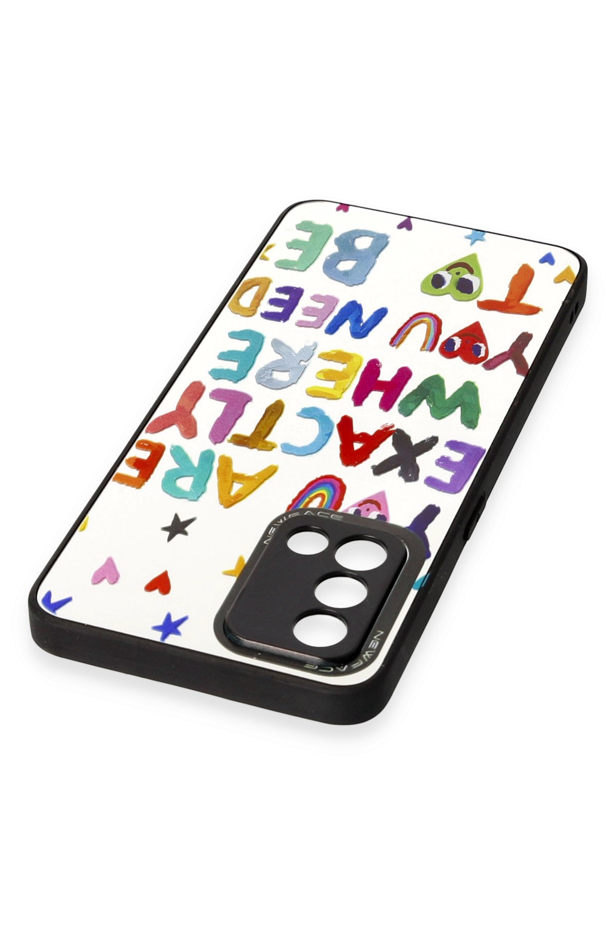 Newface Oppo A74 4G Kılıf Montreal Yüzüklü Silikon Kapak - Siyah