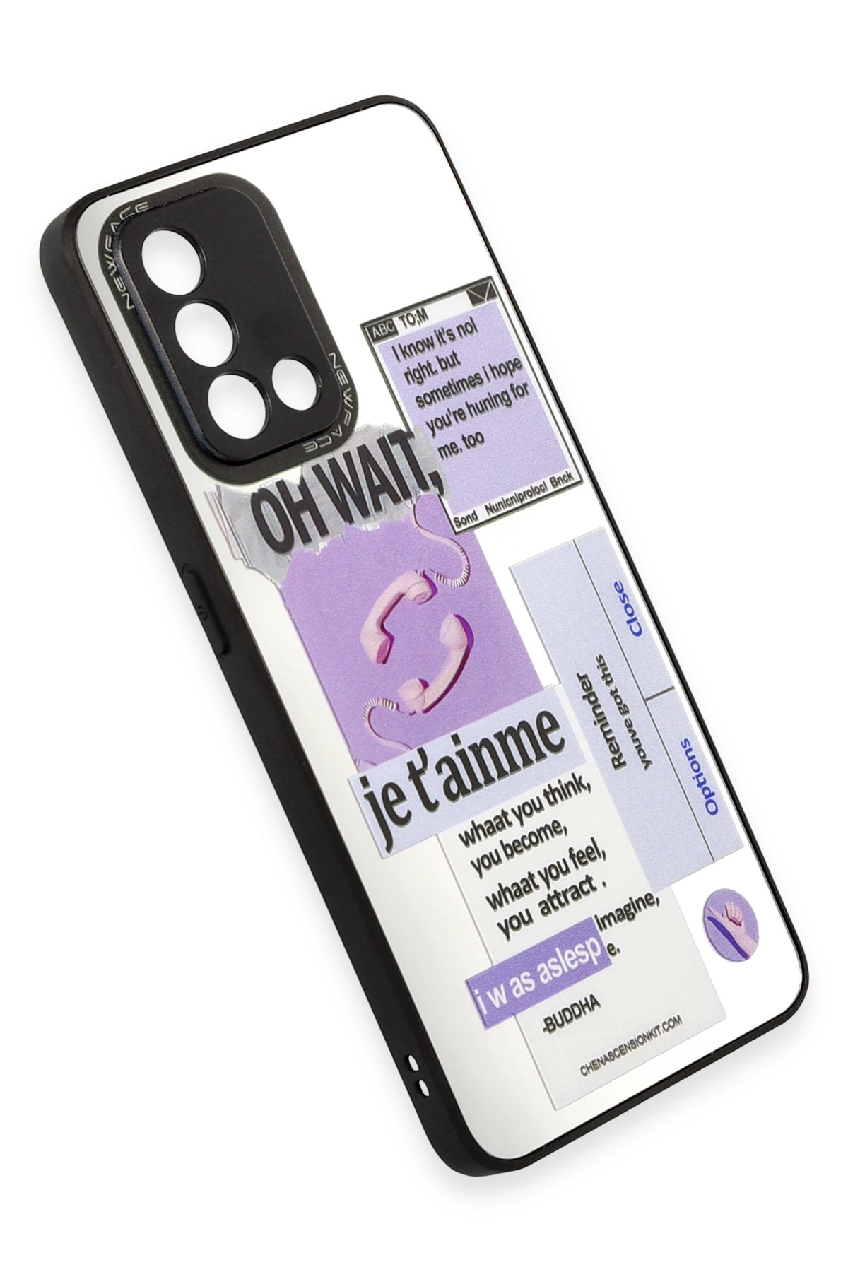 Newface Oppo A74 4G Kılıf Nano içi Kadife Silikon - Gri