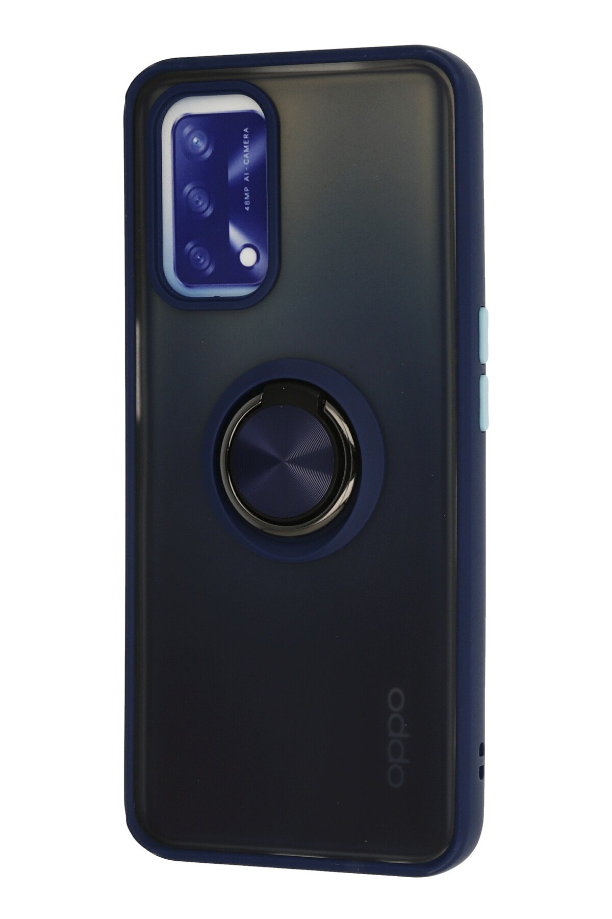 Newface Oppo A74 4G Kılıf Focus Derili Silikon - Kırmızı