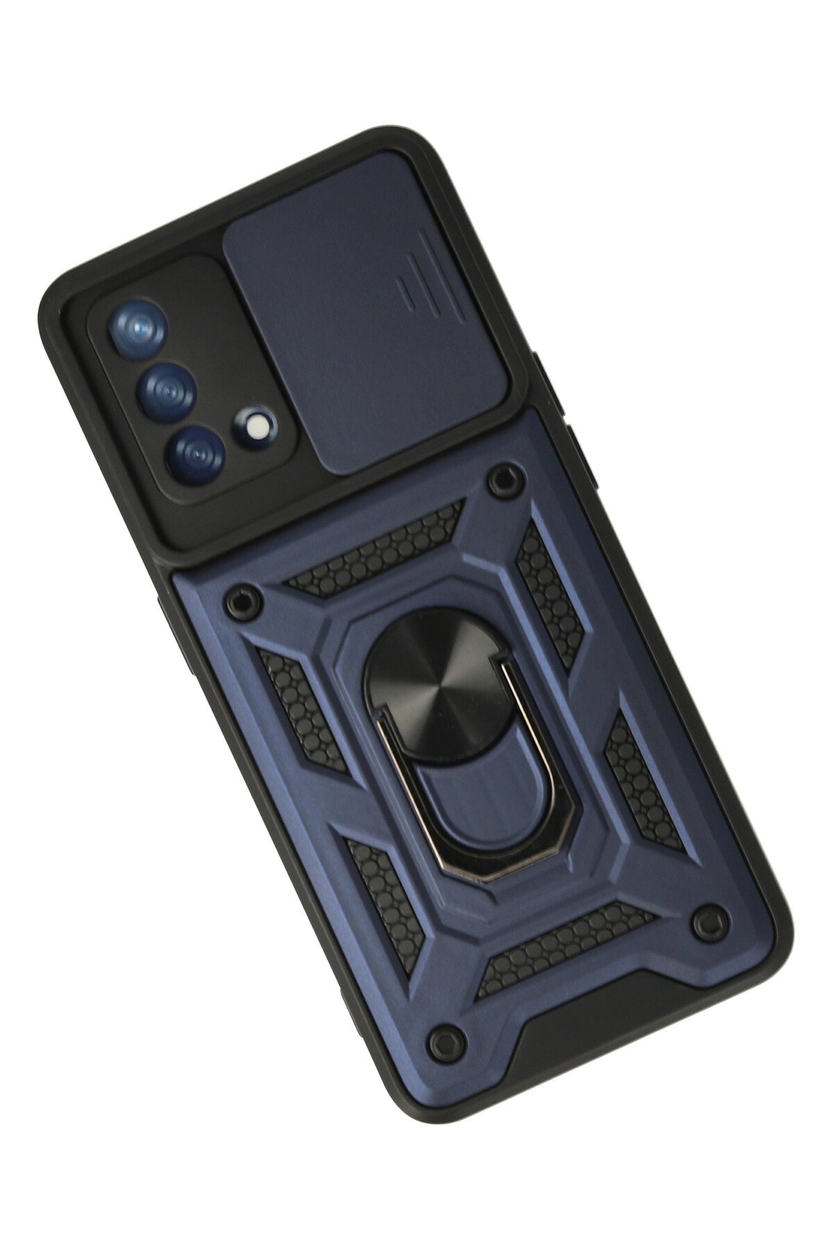 Newface Oppo A74 4G Kılıf Sofya Yüzüklü Silikon Kapak - Rose