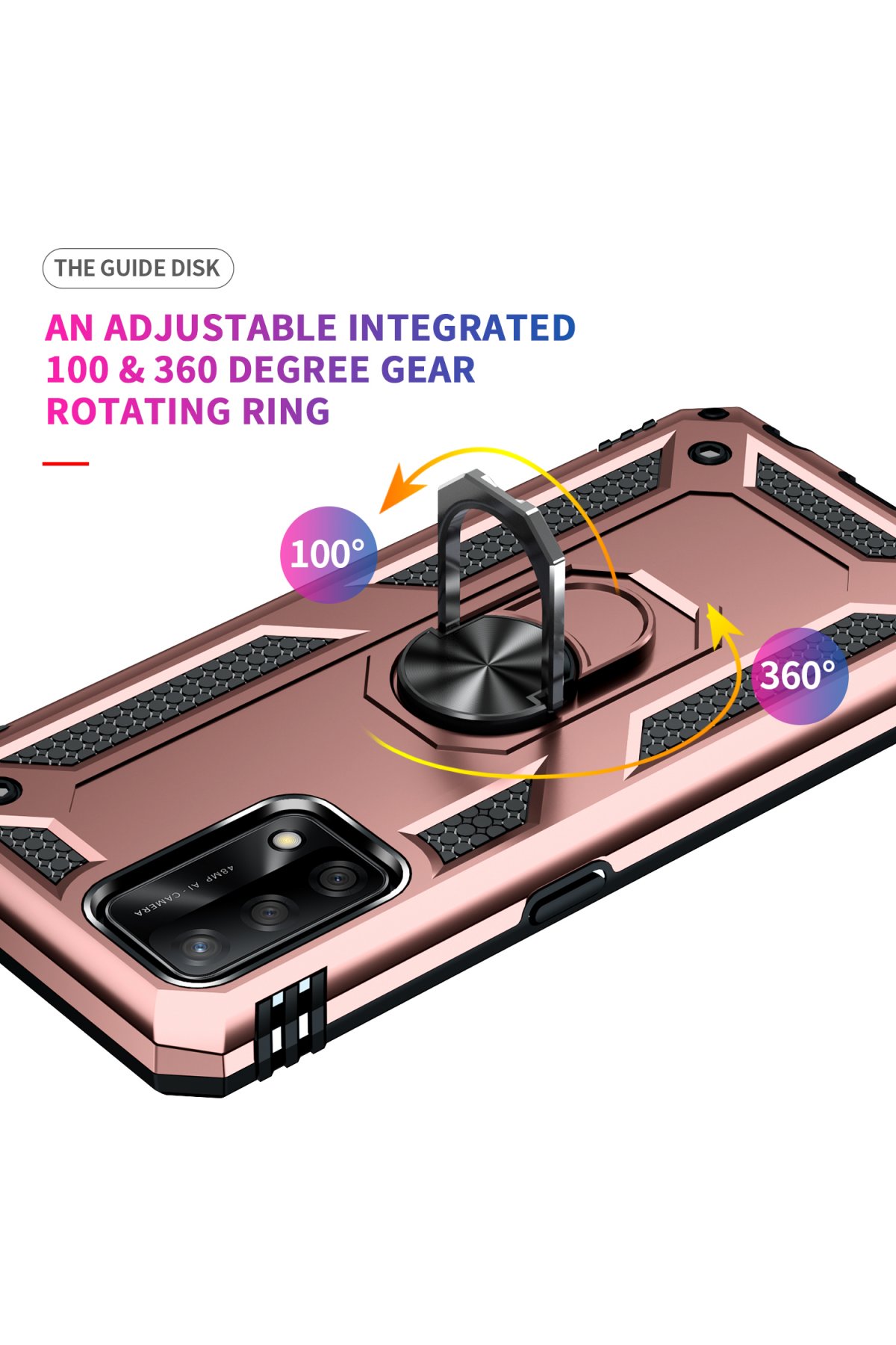 Newface Oppo A74 4G Kılıf Sofya Yüzüklü Silikon Kapak - Siyah