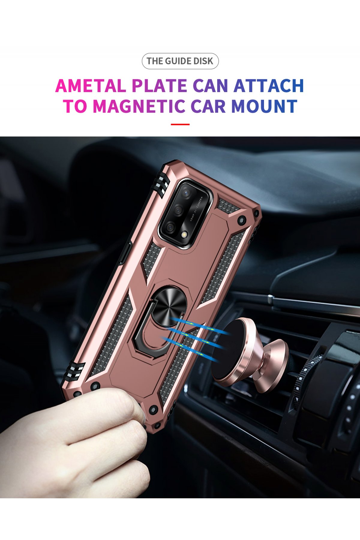 Newface Oppo A74 4G Kılıf Sofya Yüzüklü Silikon Kapak - Siyah