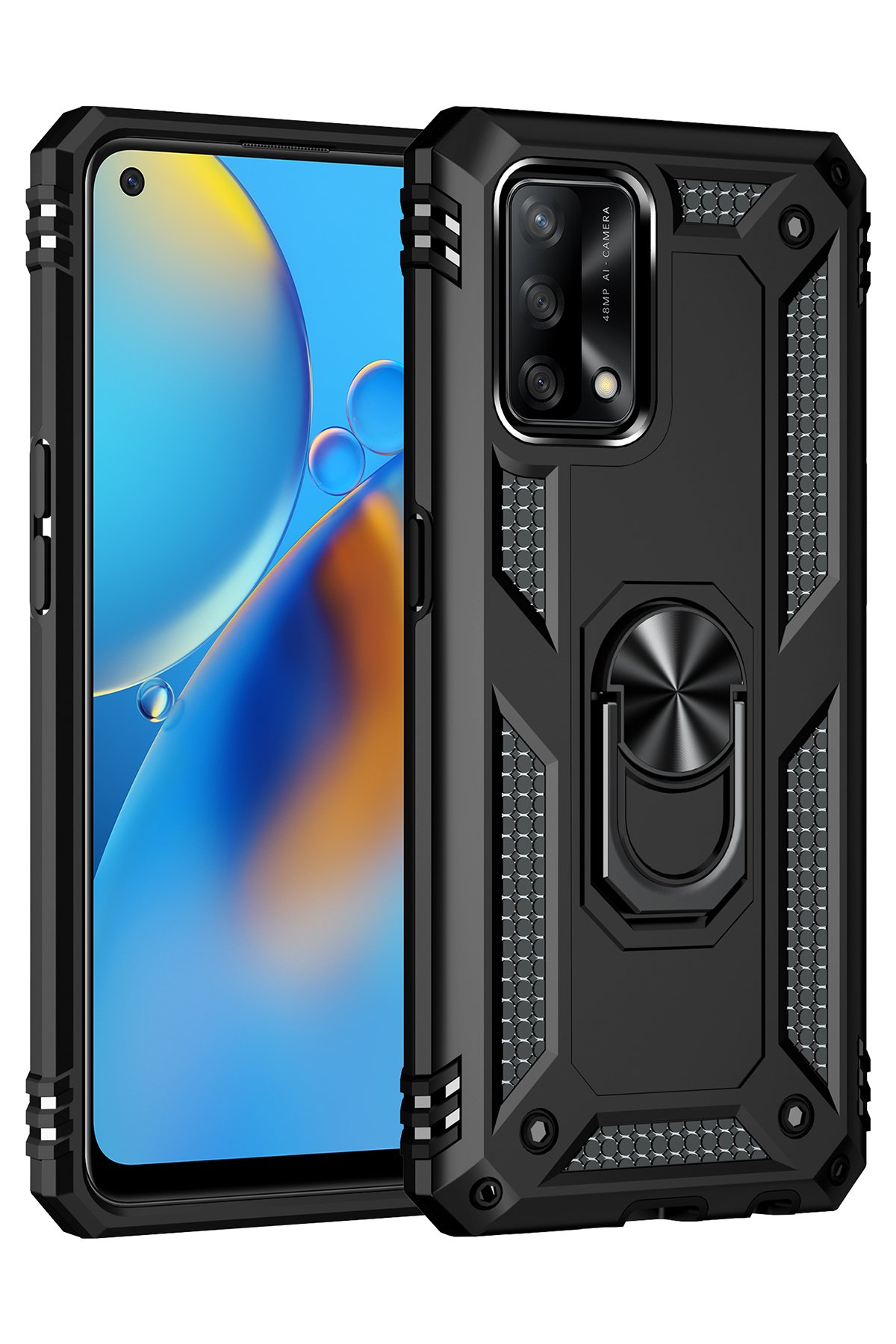 Newface Oppo A74 4G Kılıf Nano içi Kadife Silikon - Turuncu