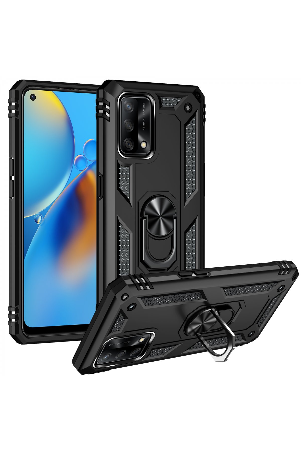 Newface Oppo A74 4G Kılıf Nano içi Kadife Silikon - Turuncu