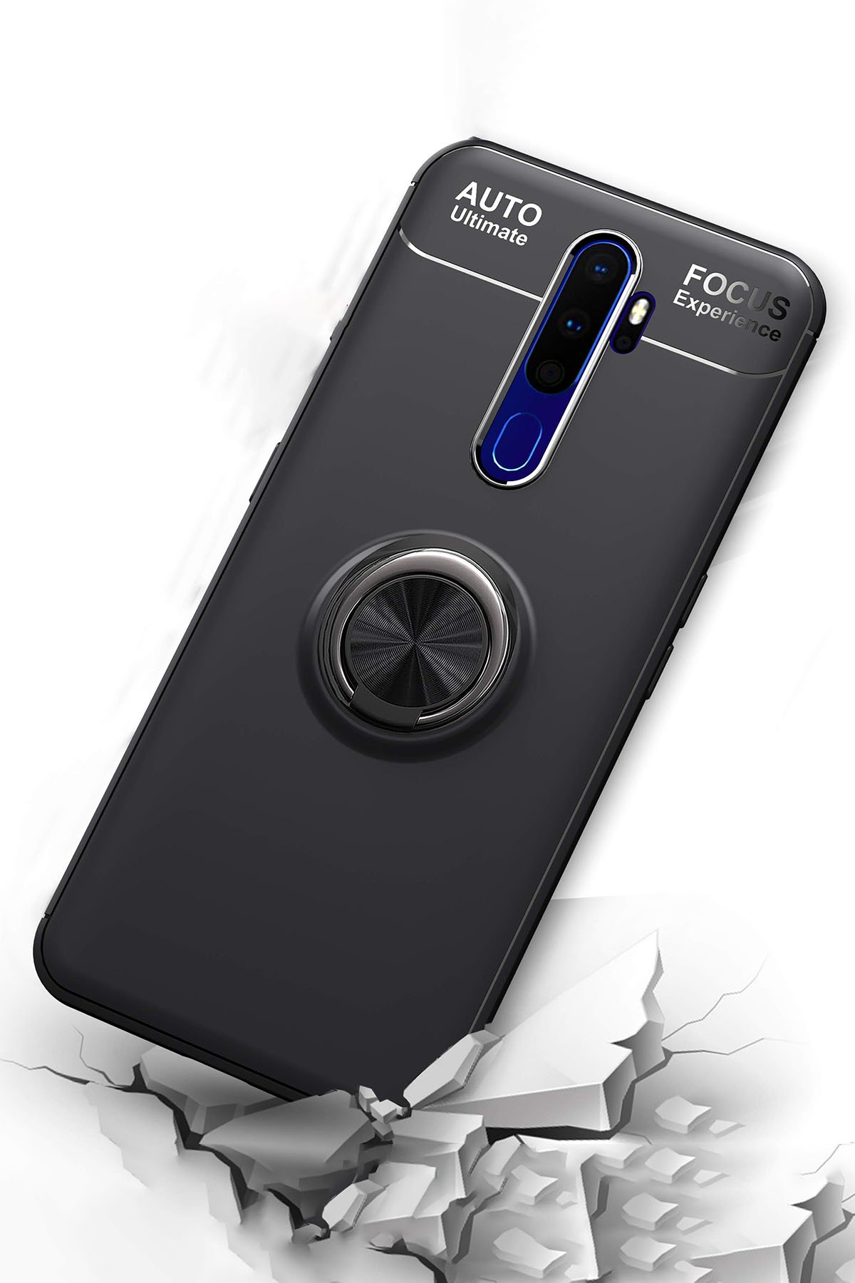 Newface Oppo A9 2020 Kılıf Montreal Silikon Kapak - Siyah