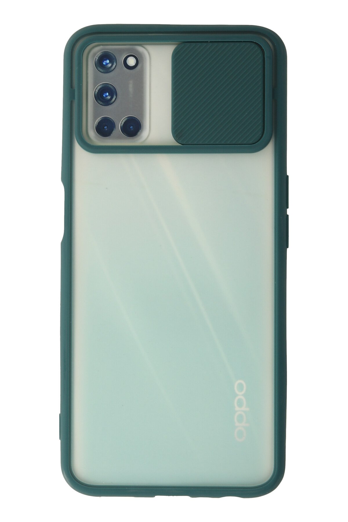 Newface Oppo A92 Kılıf Auto Focus Karbon Kapak - Kahverengi