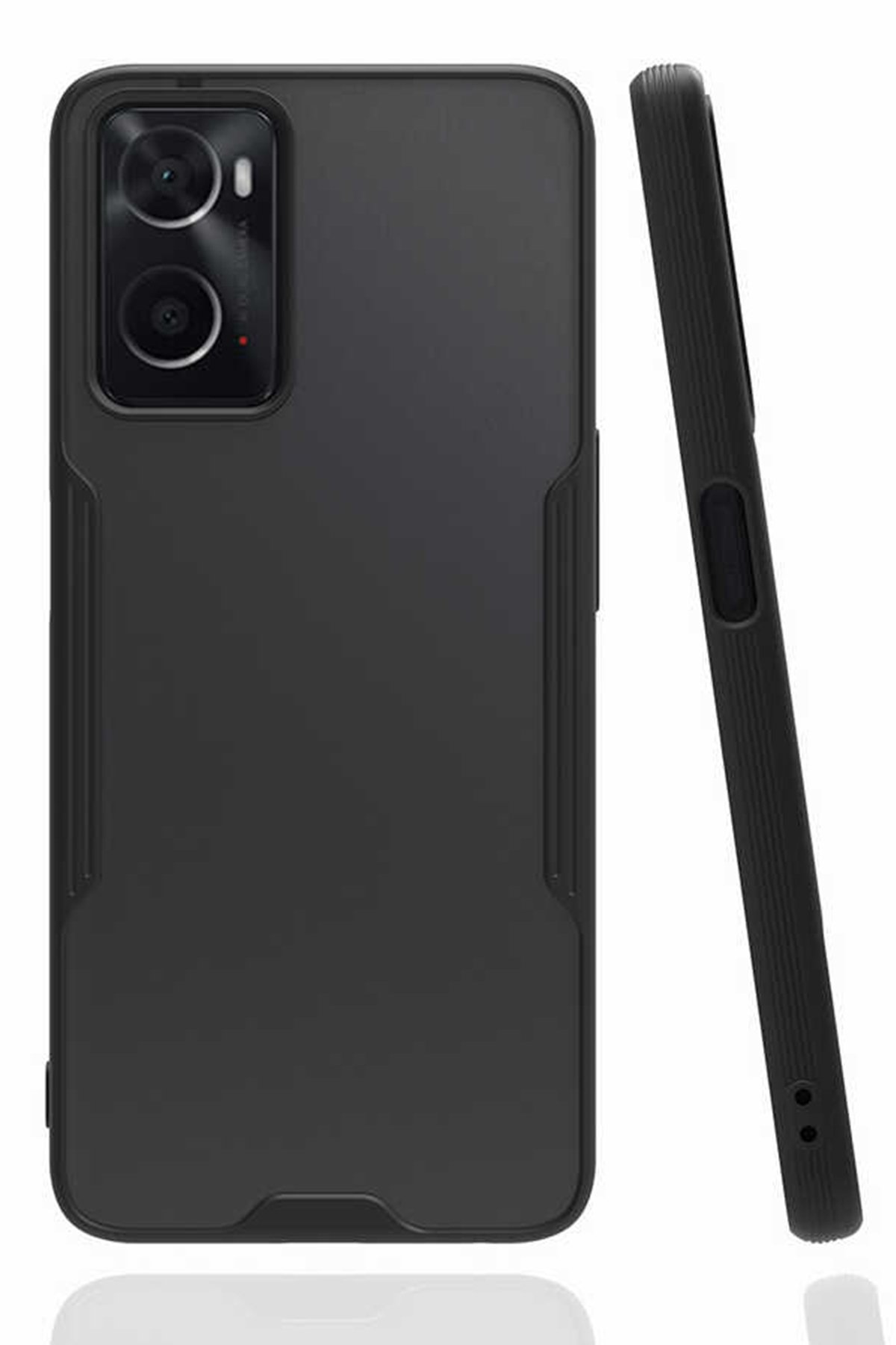 Newface Oppo A96 Kılıf Nano içi Kadife Silikon - Siyah