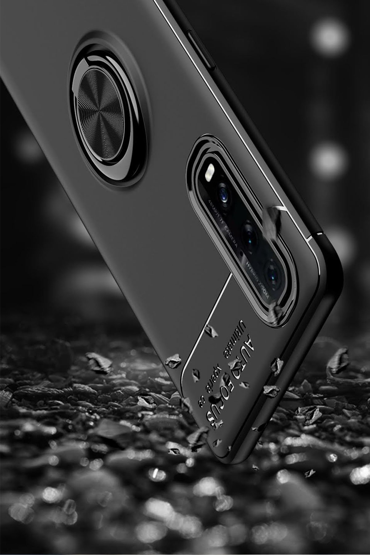 Newface Oppo Find X2 Kılıf Range Yüzüklü Silikon - Kırmızı