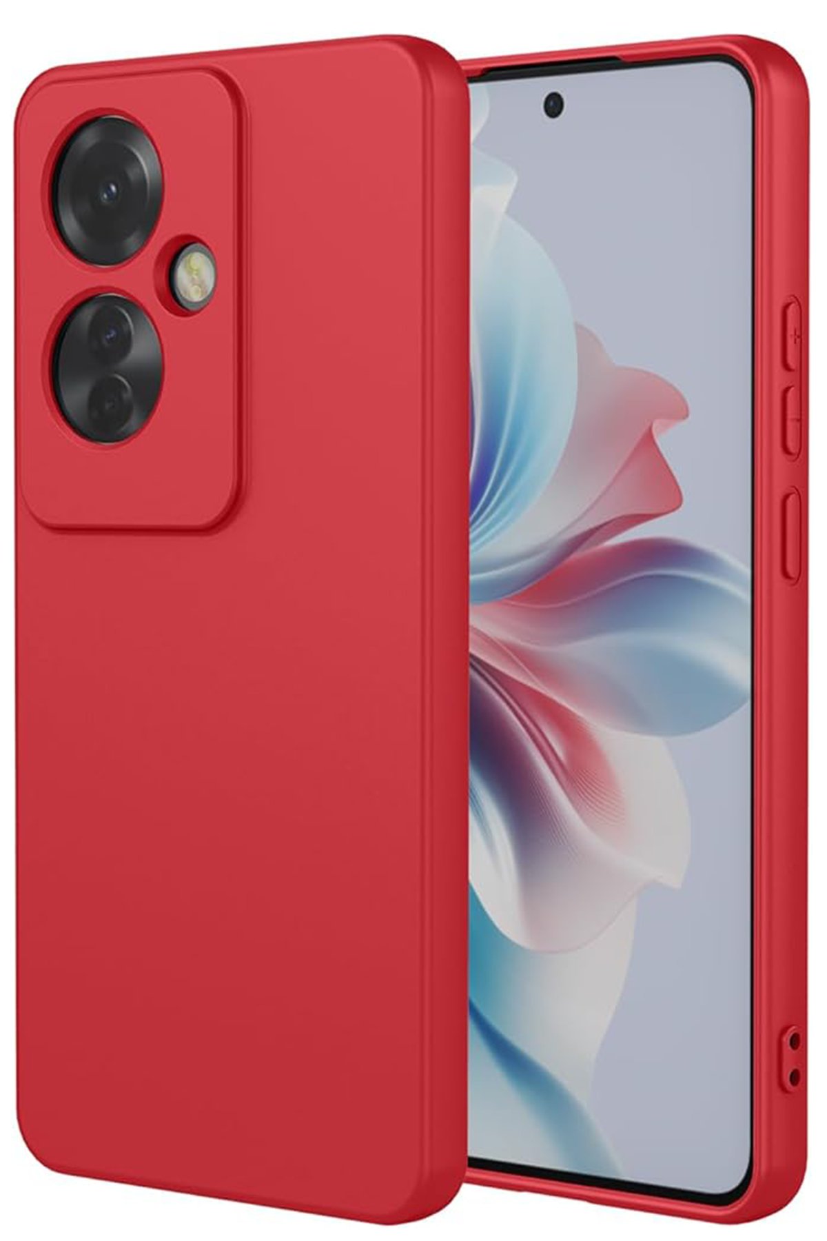 Newface Oppo Reno 11F Kılıf First Silikon - Kırmızı