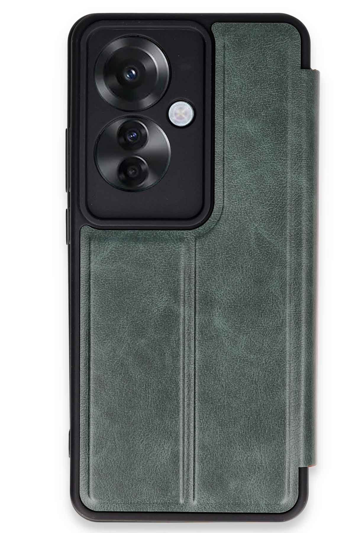Newface Oppo Reno 11F Kılıf Auto Focus Kapak - Koyu Yeşil