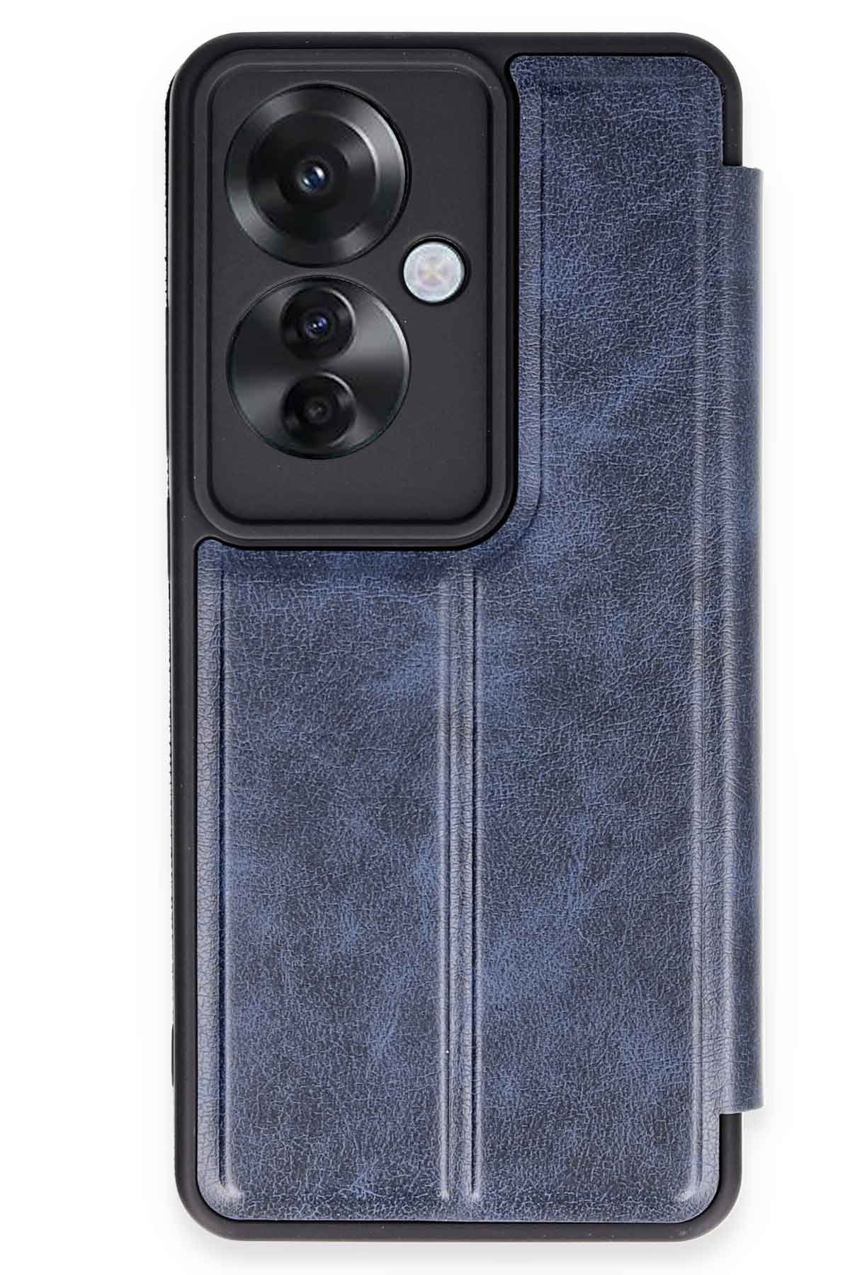 Newface Oppo Reno 11F Kılıf Trend S Plus Kapaklı Kılıf - Yeşil