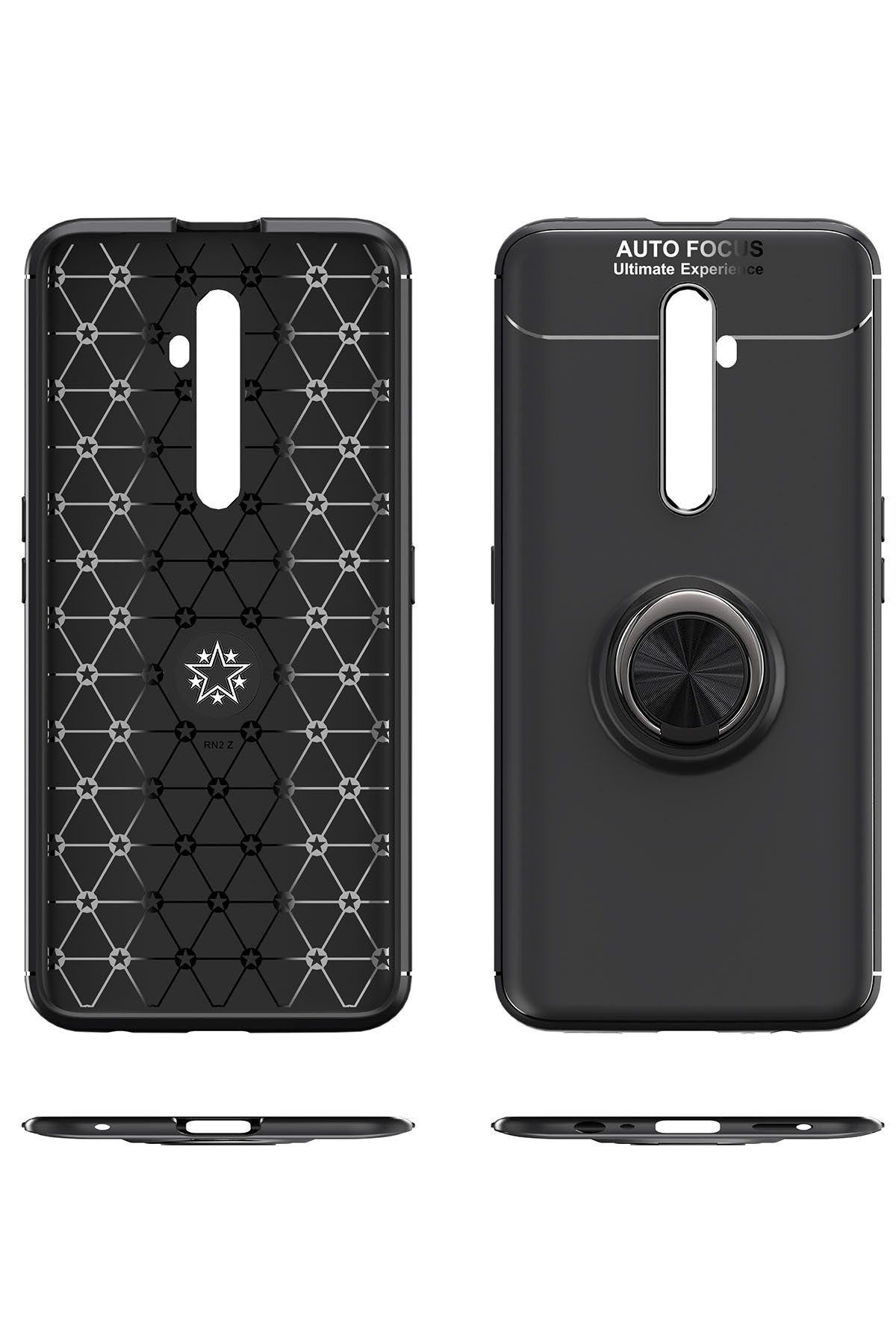 Newface Oppo Reno 2Z Kılıf Montreal Silikon Kapak - Siyah