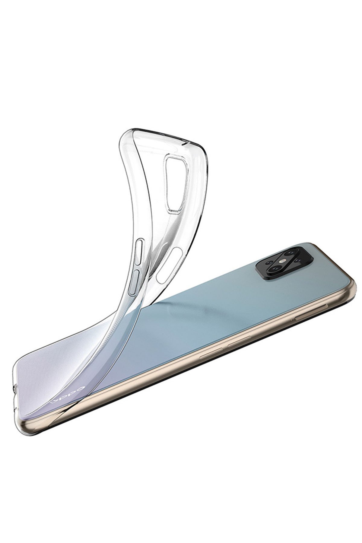 Newface Oppo Reno 4 Lite Kılıf Auto Focus Karbon Kapak - Lacivert