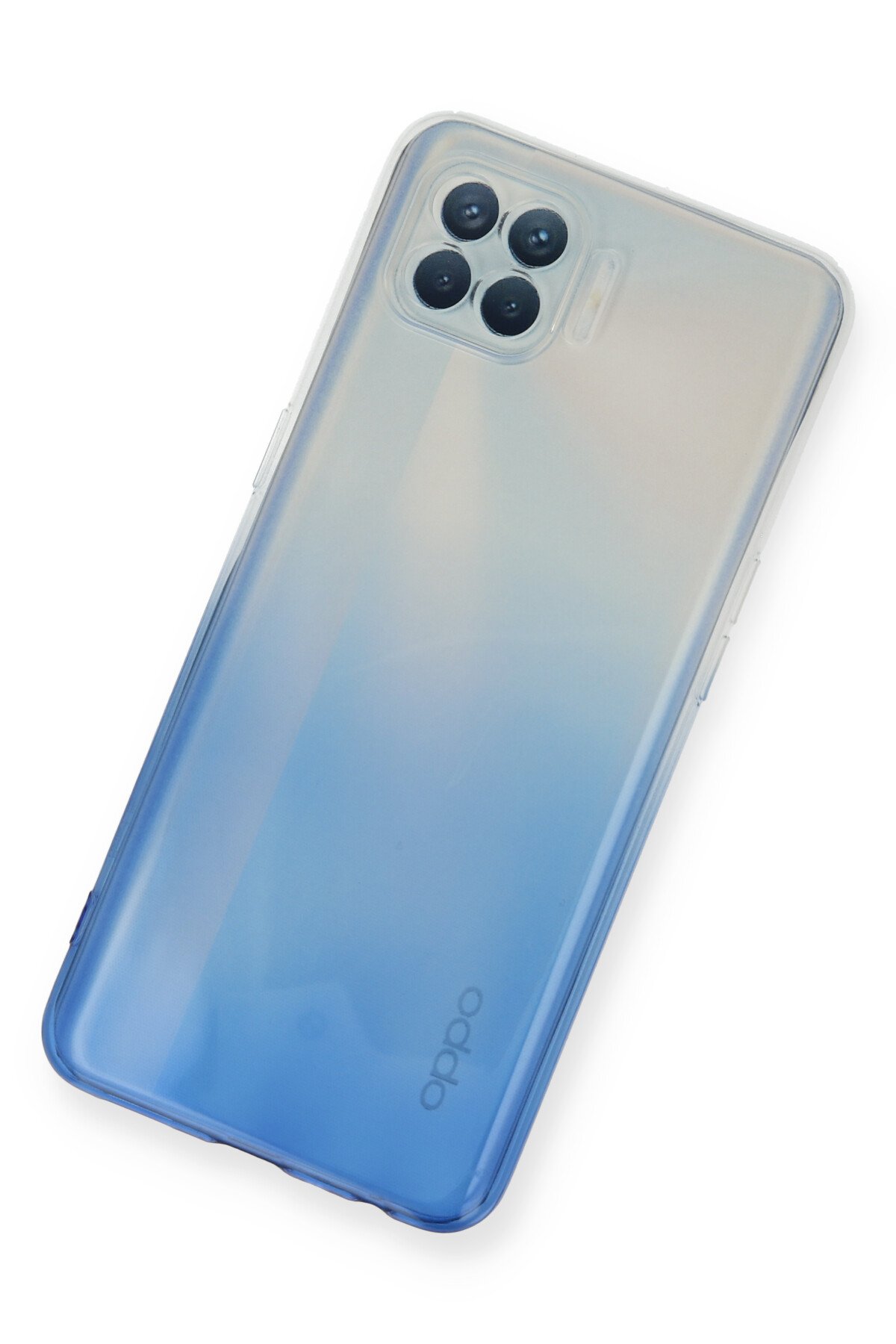 Newface Oppo Reno 4 Lite Kılıf Palm Buzlu Kamera Sürgülü Silikon - Lacivert