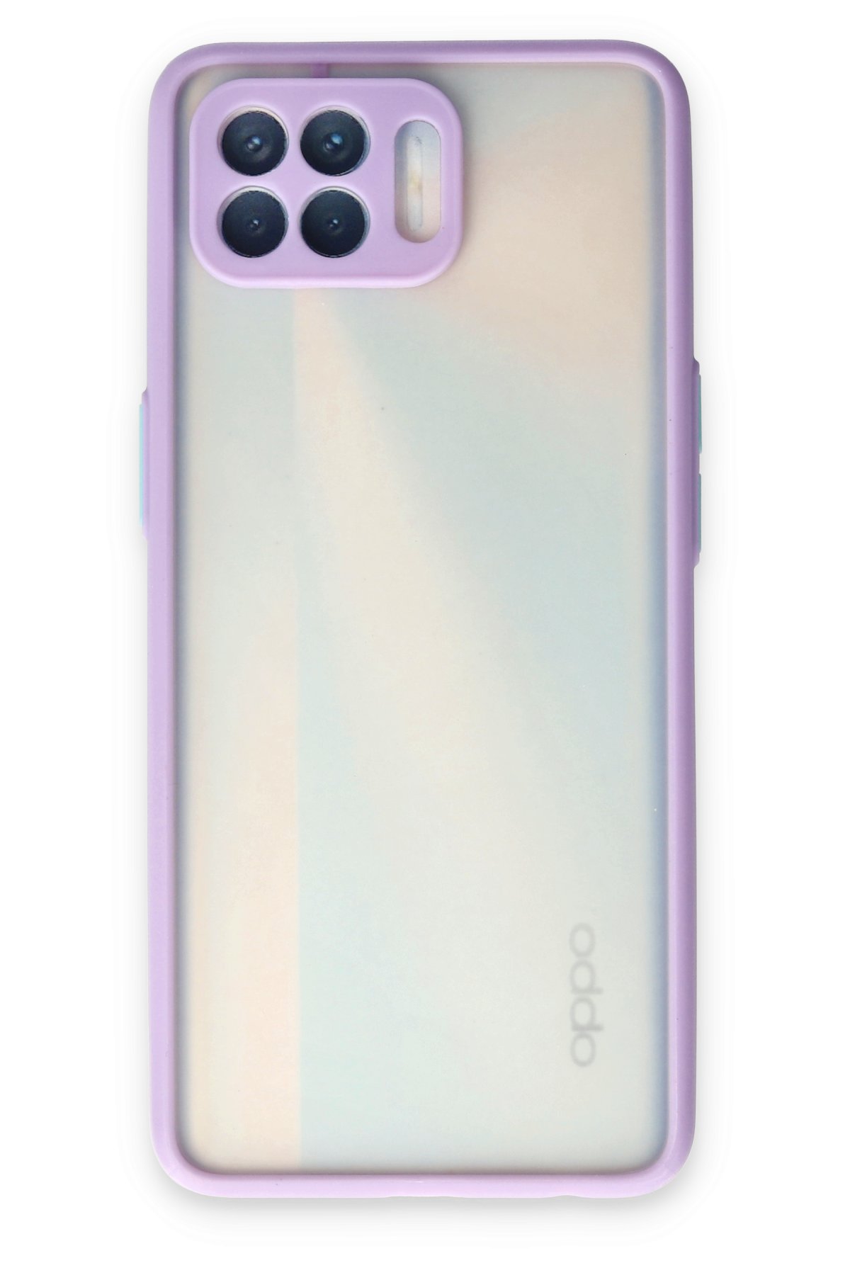 Newface Oppo Reno 4 Lite Kılıf Zegna Yüzüklü Silikon Kapak - Mavi