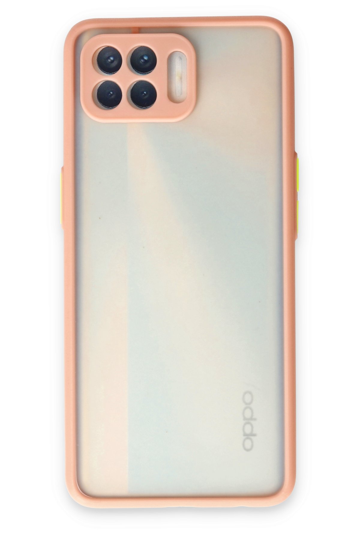 Newface Oppo Reno 4 Lite Kılıf Montreal Yüzüklü Silikon Kapak - Lacivert