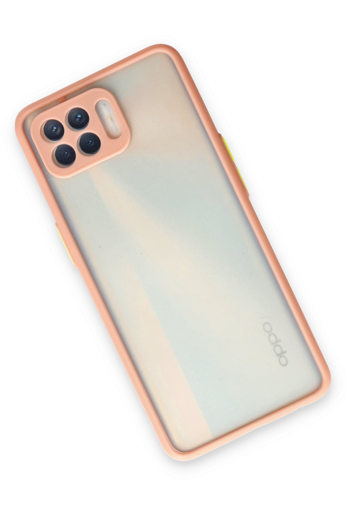 Newface Oppo Reno 4 Lite Kılıf Montreal Yüzüklü Silikon Kapak - Lacivert