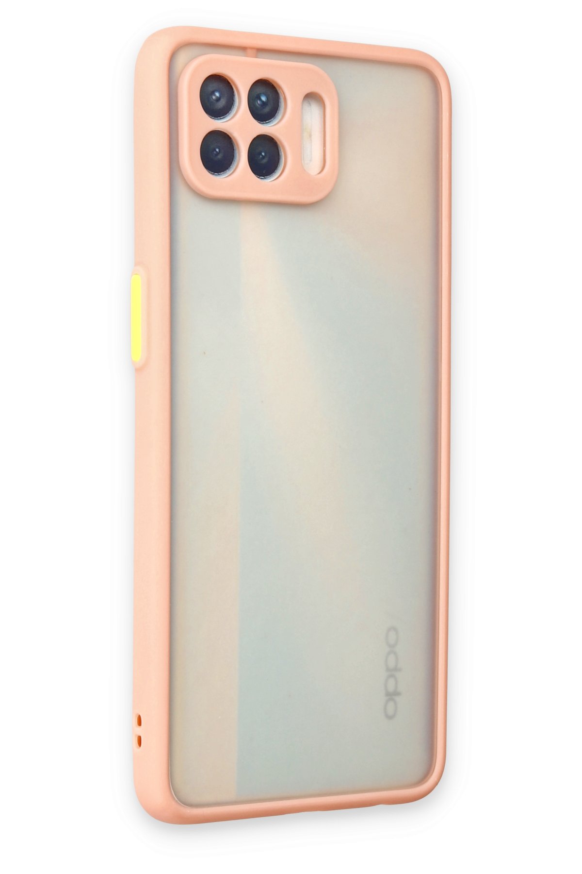 Newface Oppo Reno 4 Lite Kılıf Montreal Yüzüklü Silikon Kapak - Lacivert
