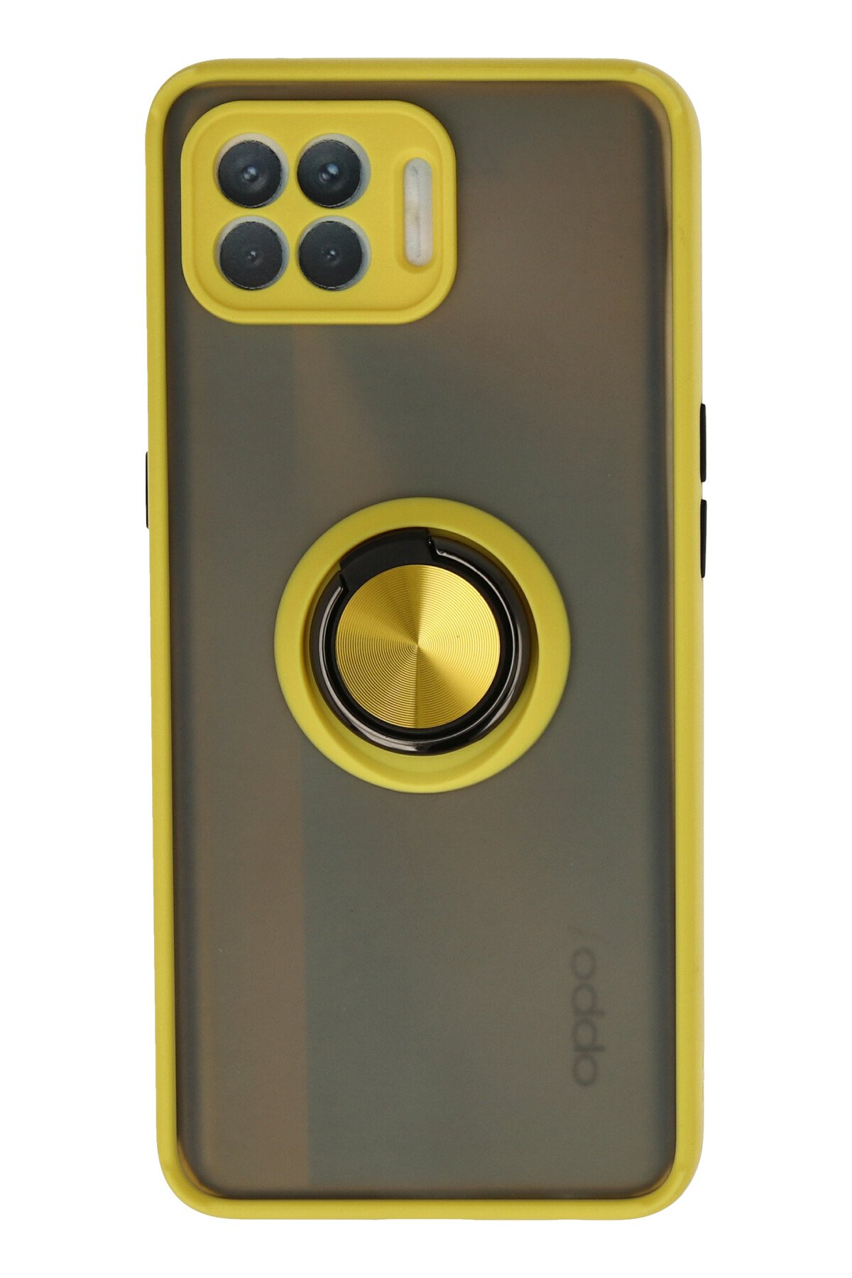 Newface Oppo Reno 4 Lite Kılıf Zegna Yüzüklü Silikon Kapak - Mavi