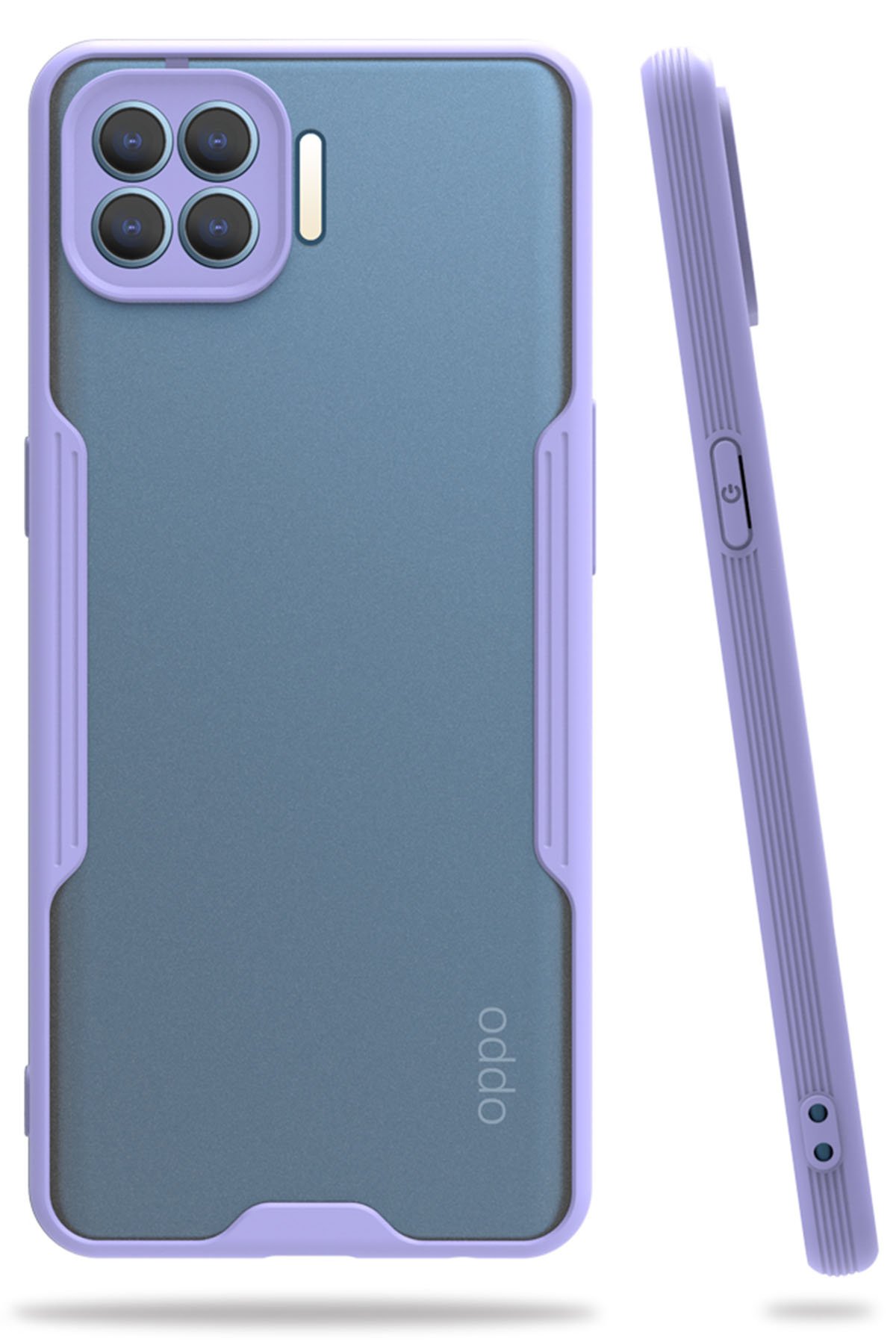 Newface Oppo Reno 4 Lite Kılıf Sofya Yüzüklü Silikon Kapak - Kırmızı