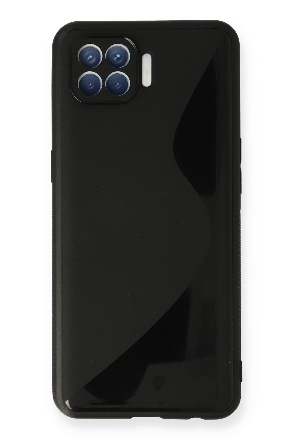 Newface Oppo Reno 4 Lite Kılıf Palm Buzlu Kamera Sürgülü Silikon - Siyah