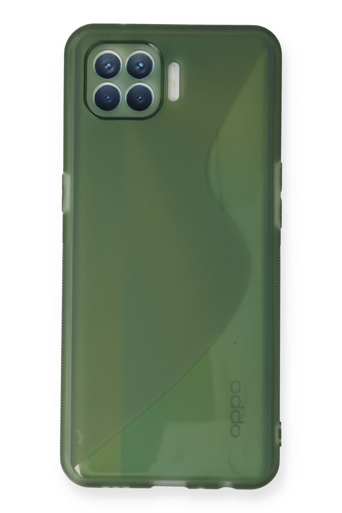 Newface Oppo Reno 4 Lite Kılıf Miami Şeffaf Silikon - Kırmızı