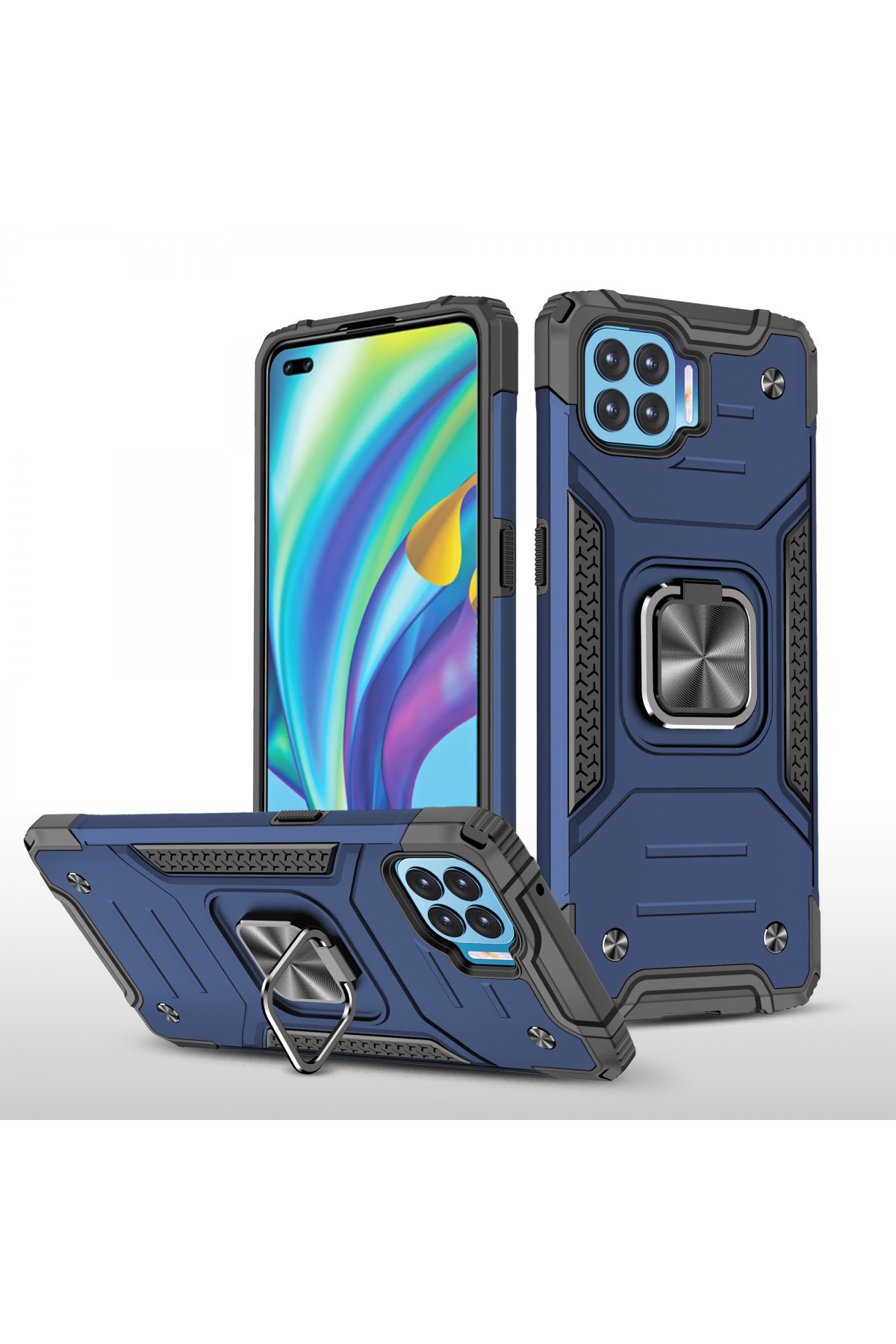 Newface Oppo Reno 4 Lite Kılıf Palm Buzlu Kamera Sürgülü Silikon - Pembe