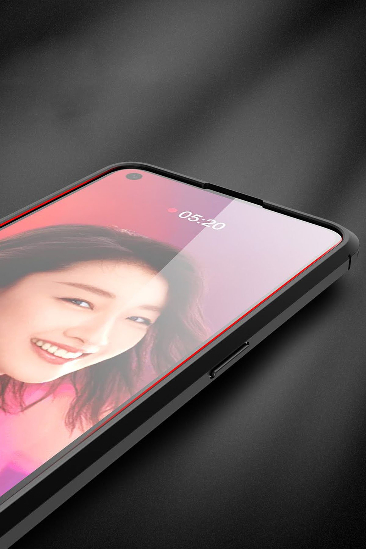 Newface Oppo Reno 5 Kılıf Focus Karbon Silikon - Siyah