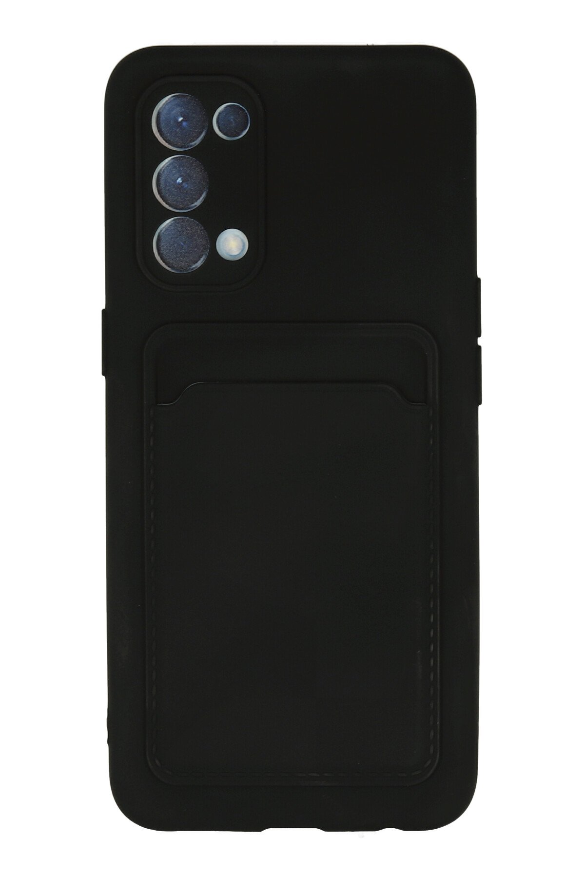 Newface Oppo Reno 5 Kılıf Nano içi Kadife Silikon - Siyah