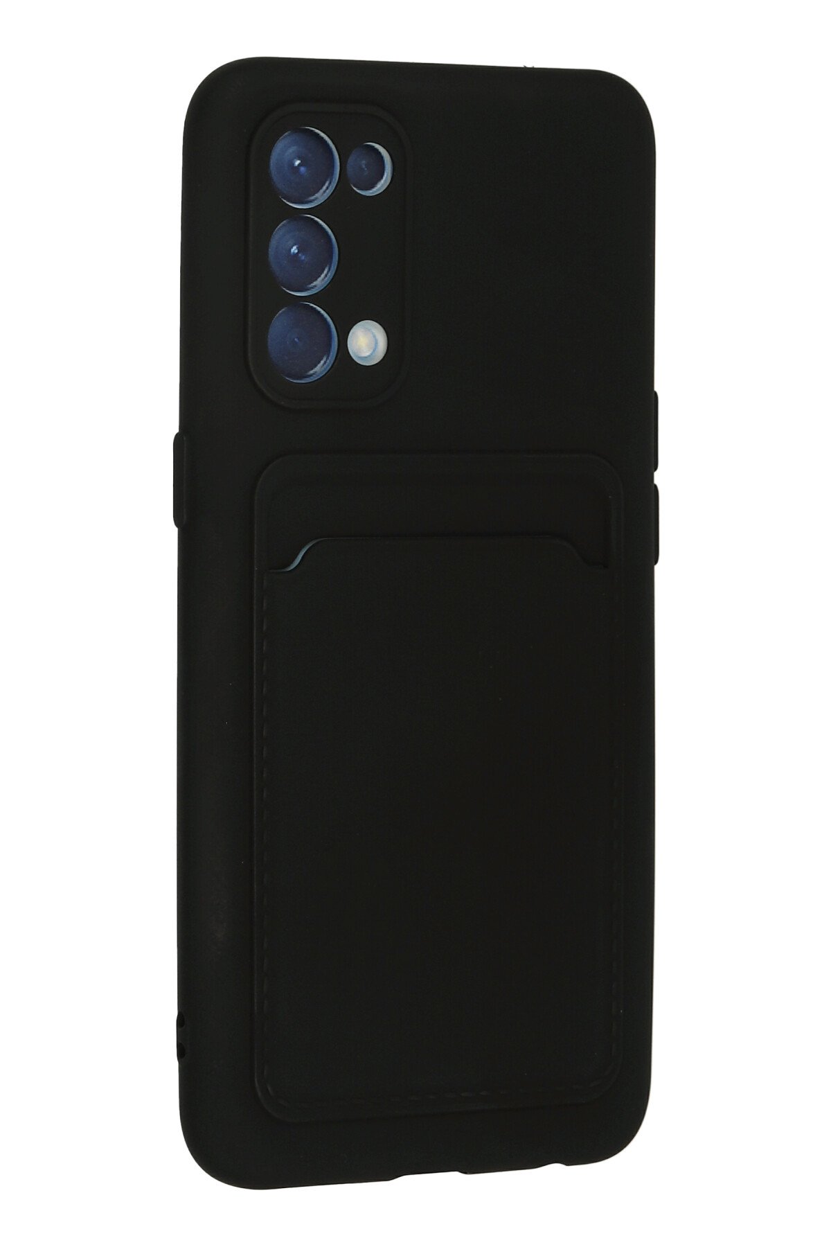 Newface Oppo Reno 5 Kılıf Nano içi Kadife  Silikon - Siyah