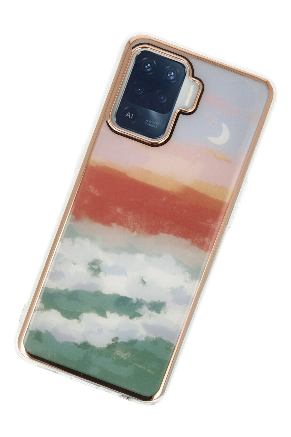 Newface Oppo Reno 5 Lite Kılıf Nano içi Kadife Silikon - Koyu Yeşil