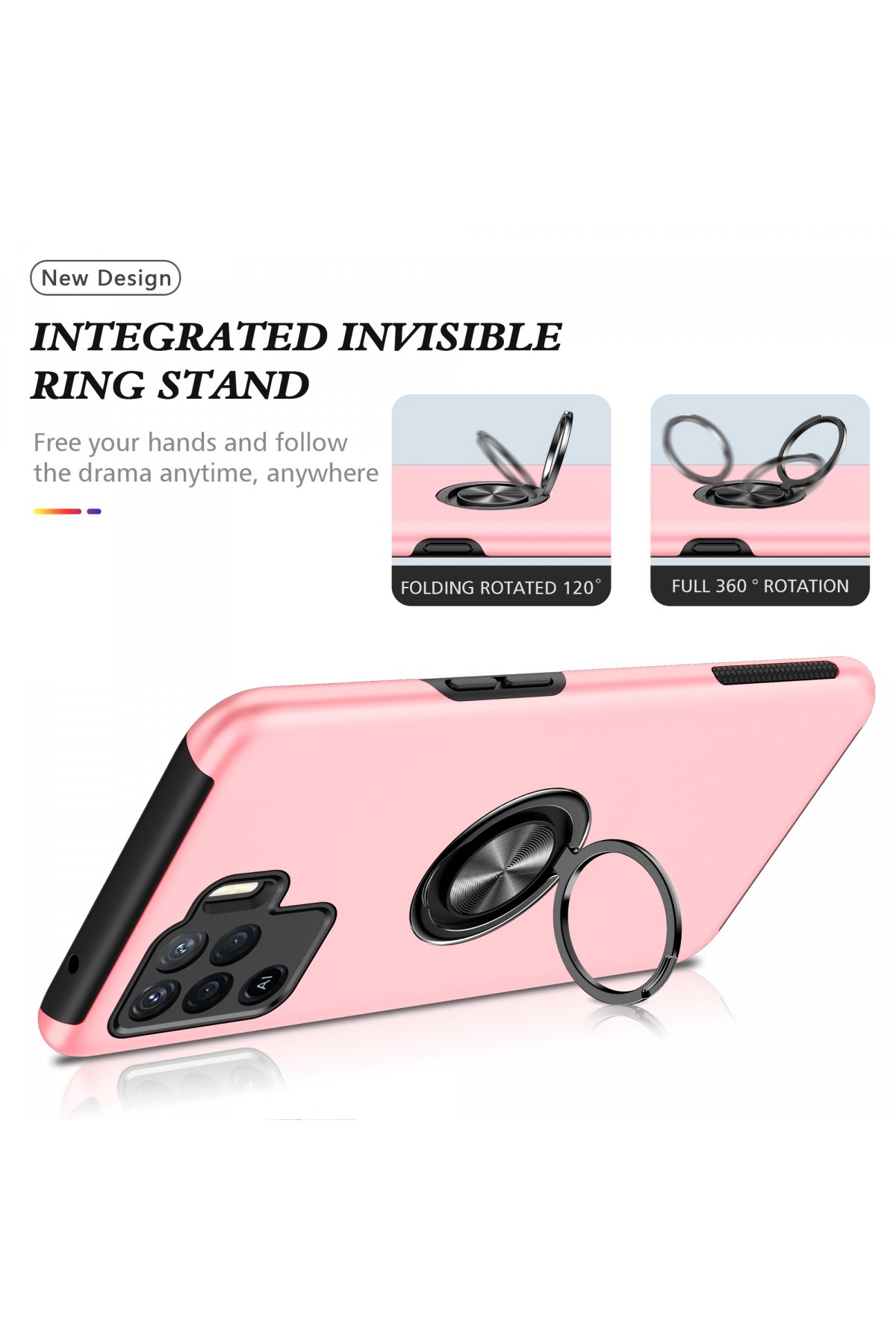 Newface Oppo Reno 5 Lite Kılıf First Silikon - Gold