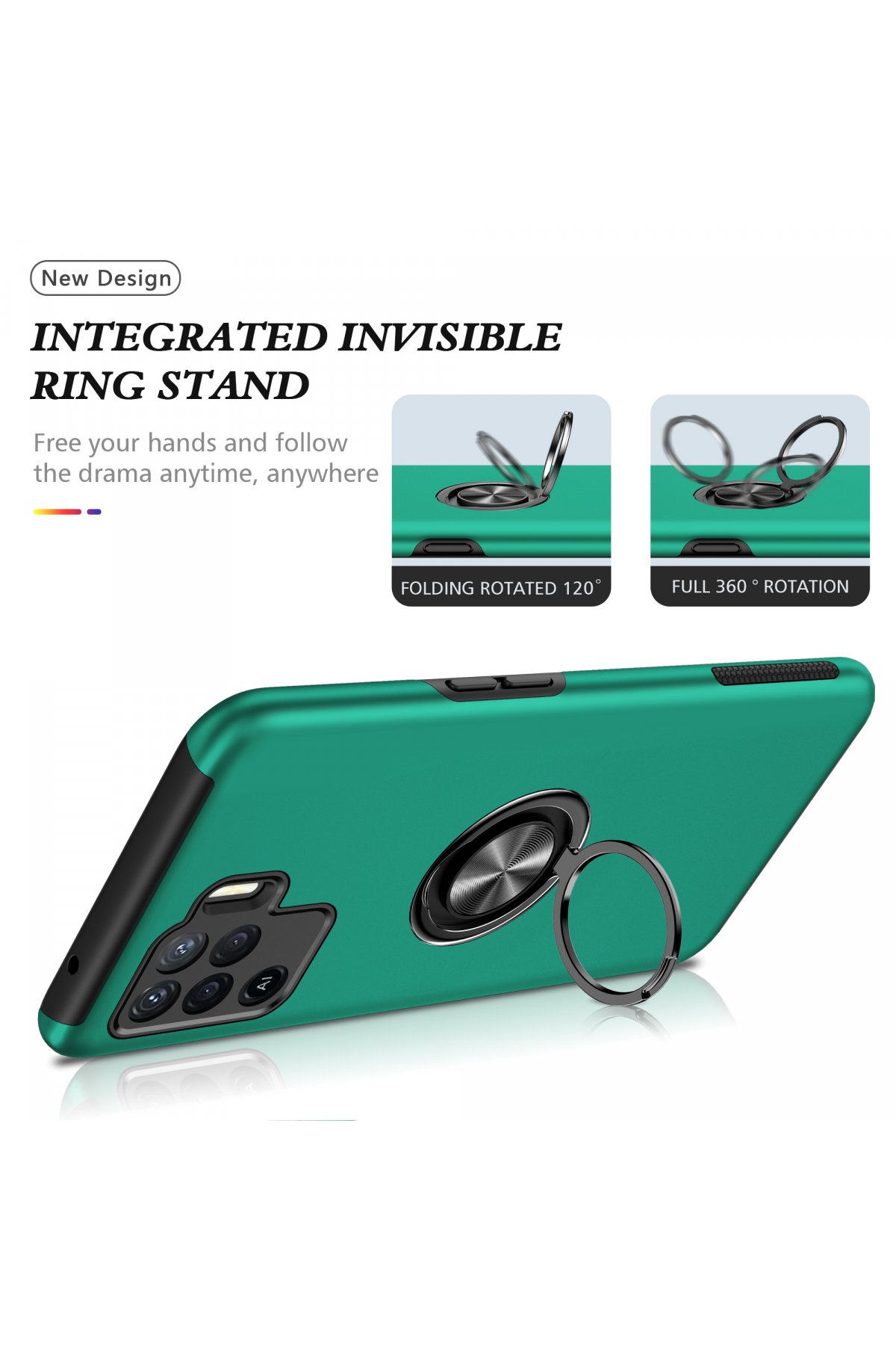 Newface Oppo Reno 5 Lite Kılıf Montreal Silikon Kapak - Lacivert