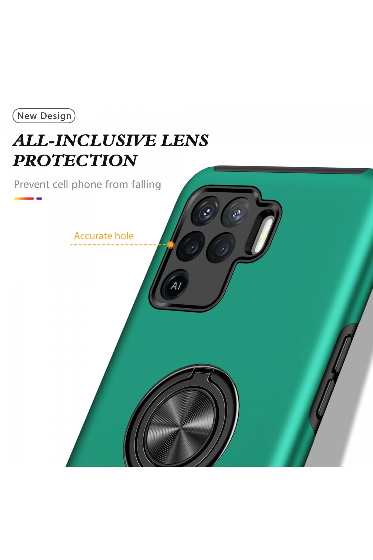 Newface Oppo Reno 5 Lite Kılıf Montreal Silikon Kapak - Lacivert