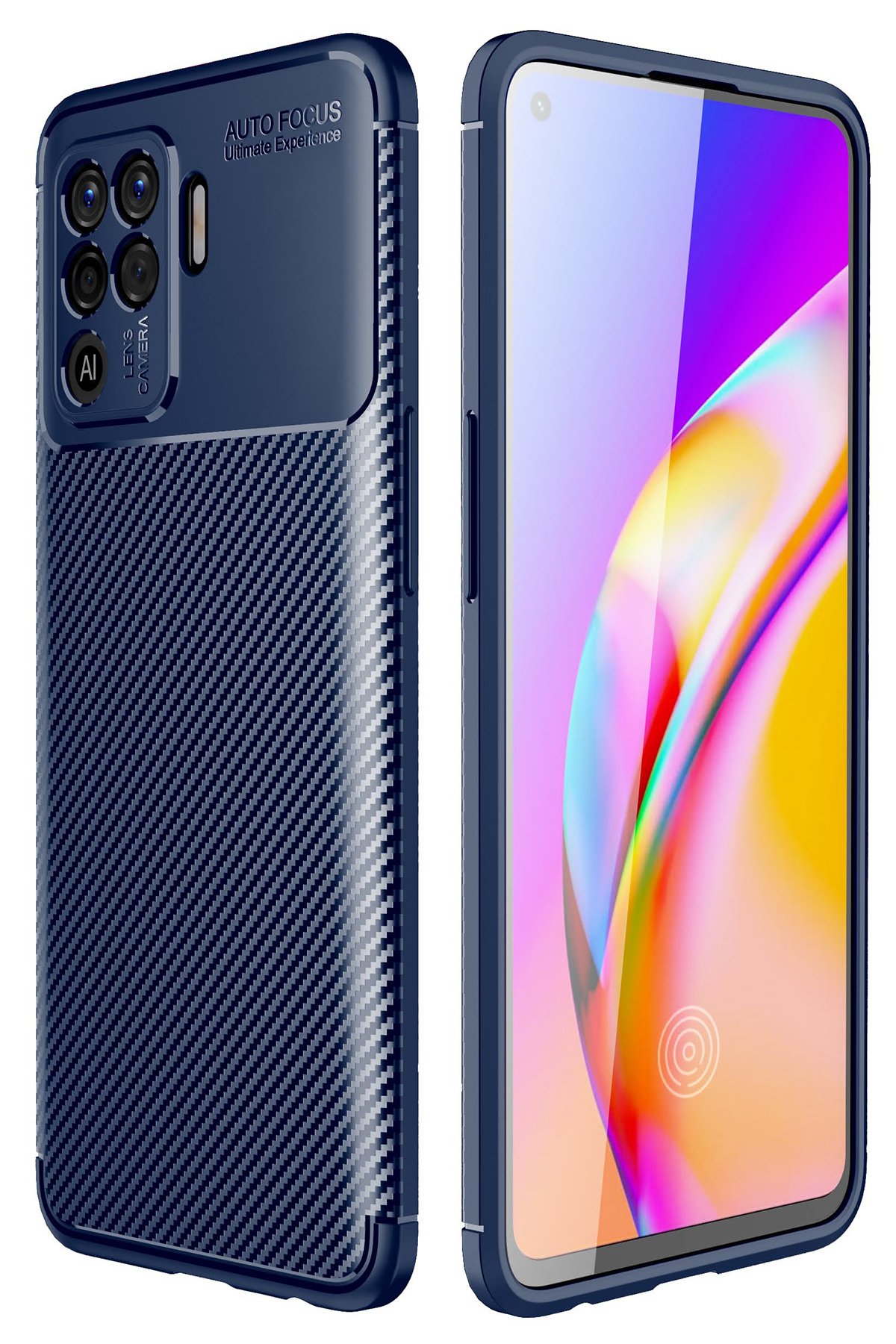 Newface Oppo Reno 5 Lite Kılıf Nano içi Kadife Silikon - Mor