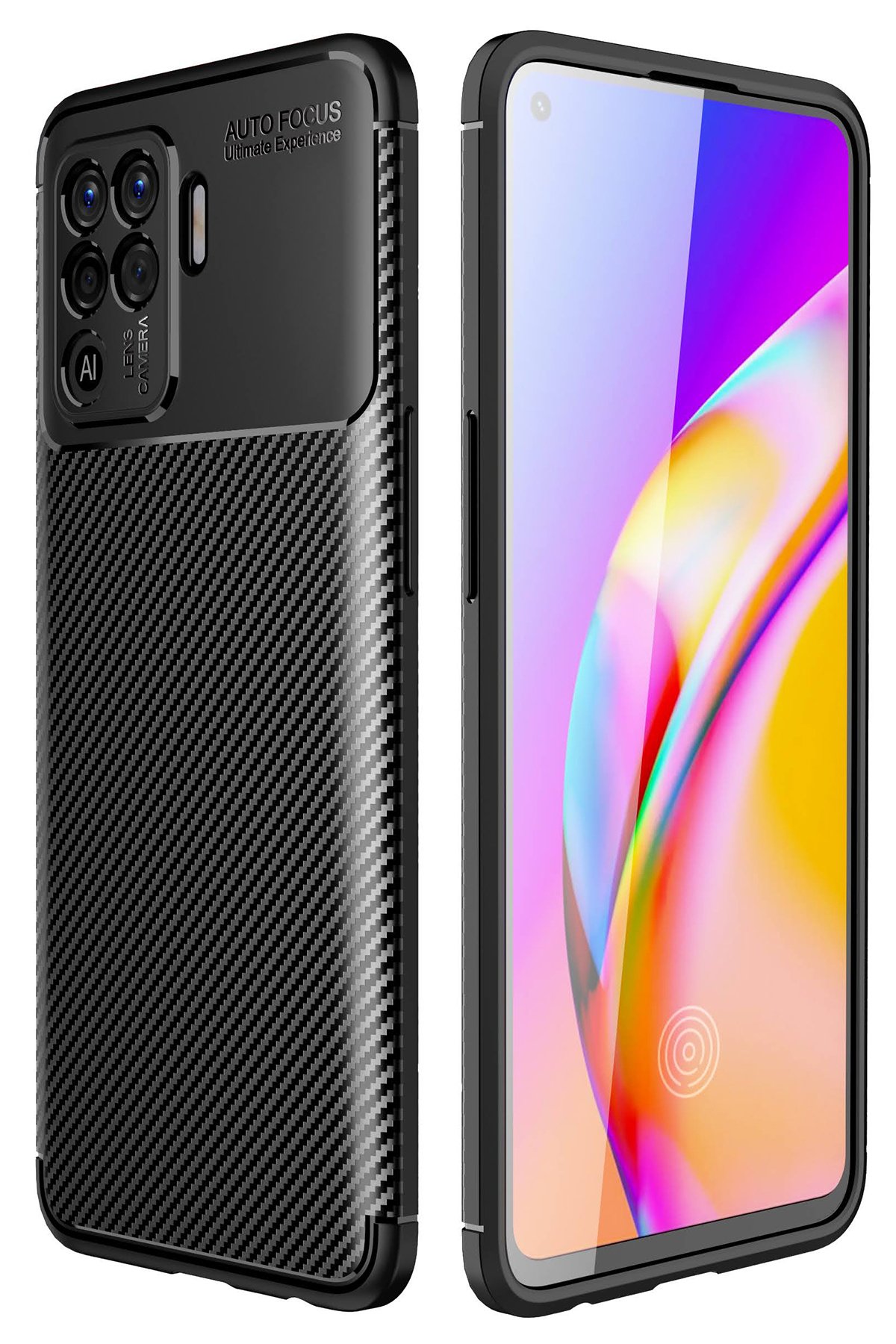 Newface Oppo Reno 5 Lite Kılıf Nano içi Kadife Silikon - Koyu Yeşil