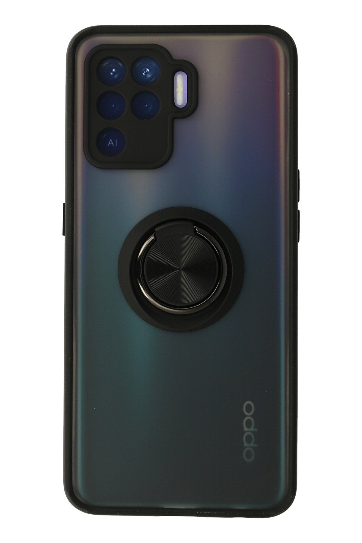 Newface Oppo Reno 5 Lite Kılıf Platin Kamera Koruma Silikon - Siyah