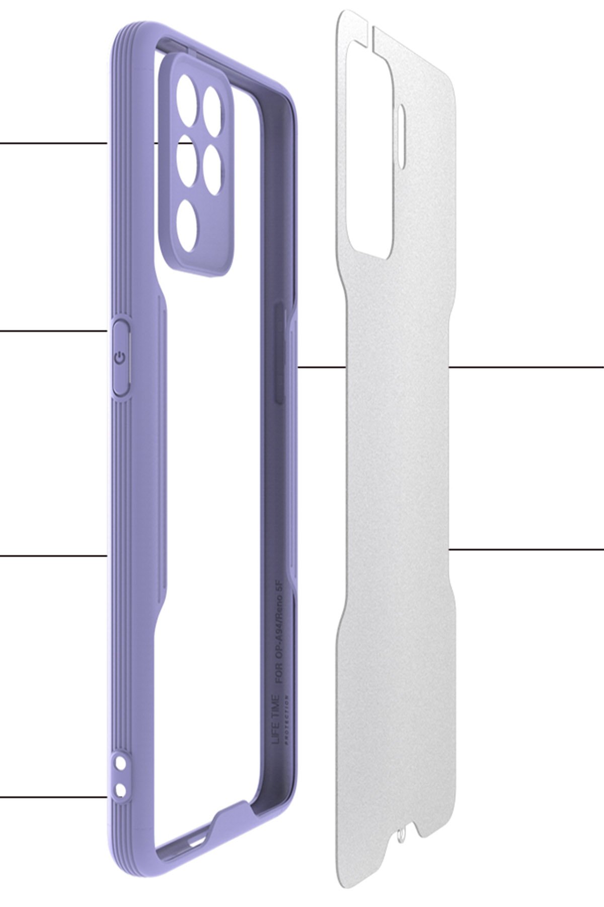 Newface Oppo Reno 5 Lite Kılıf Nano içi Kadife Silikon - Sarı