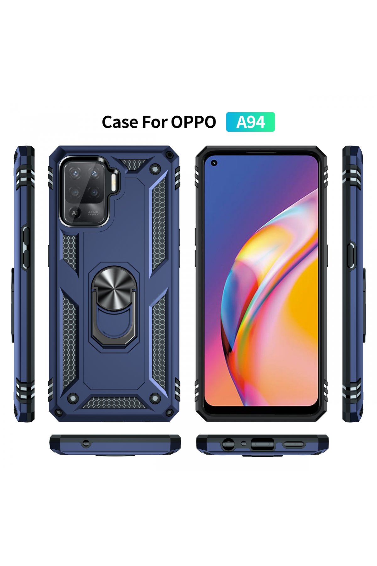 Newface Oppo Reno 5 Lite Kılıf Nano içi Kadife Silikon - Mavi