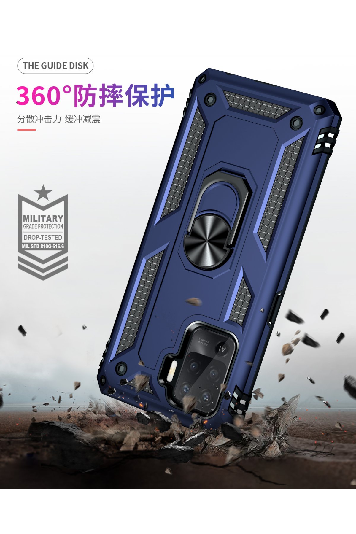 Newface Oppo Reno 5 Lite Kılıf Nano içi Kadife Silikon - Mavi