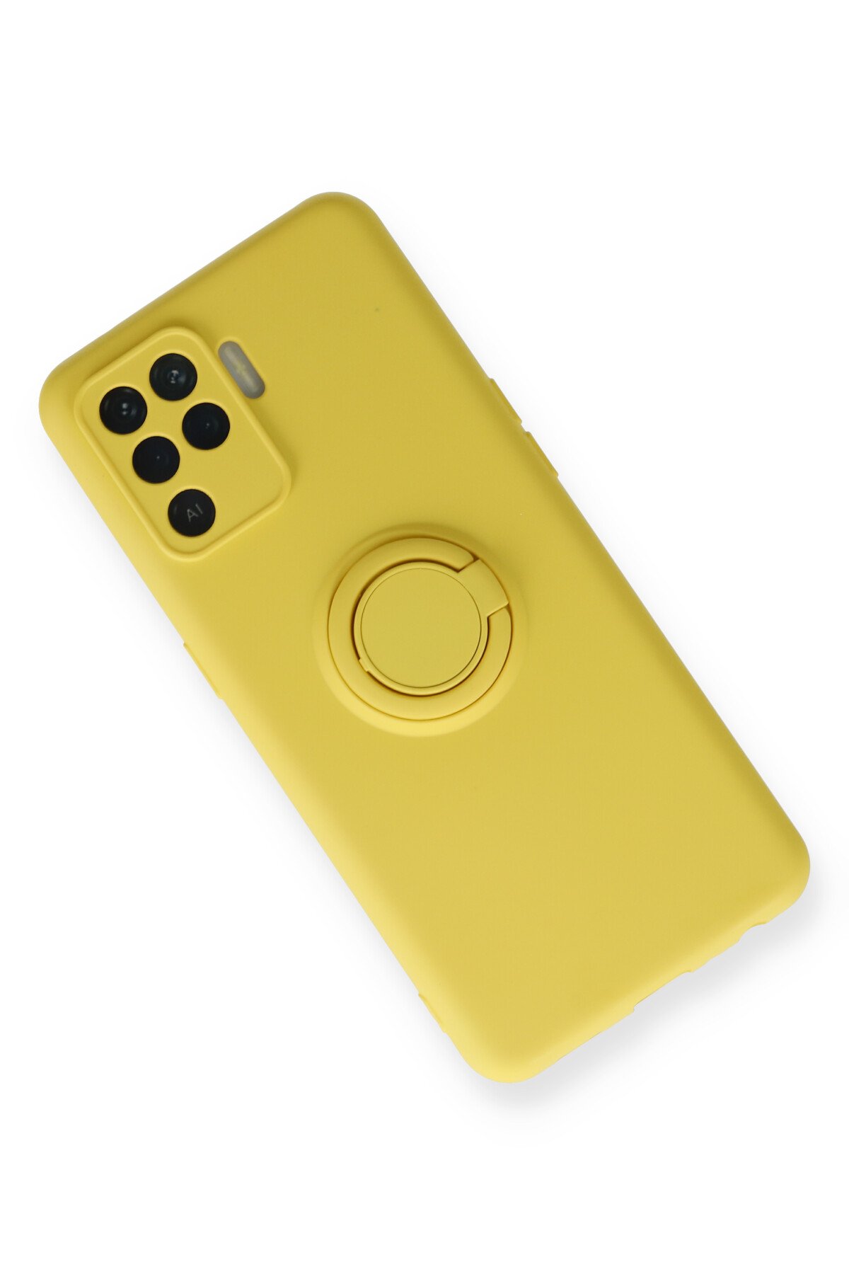 Newface Oppo Reno 5 Lite Kılıf Platin Kamera Koruma Silikon - Sarı