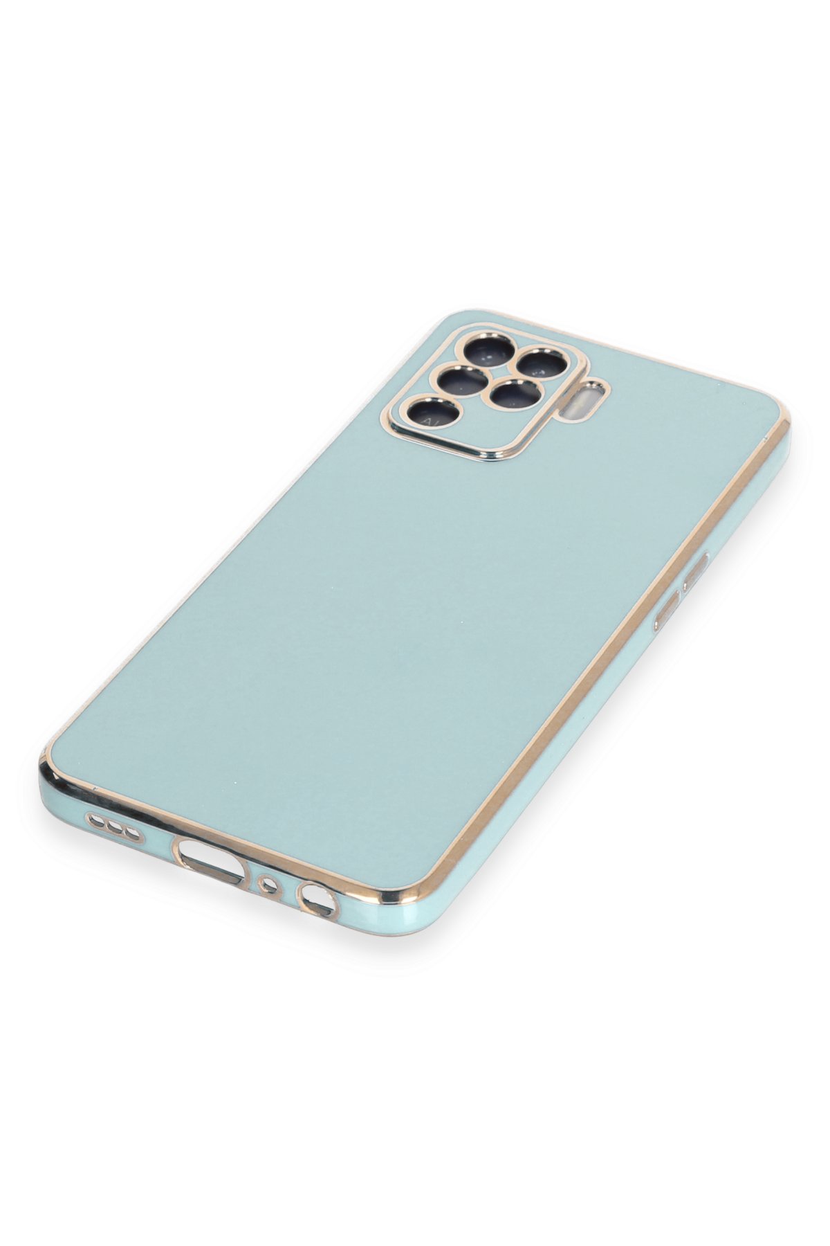 Newface Oppo Reno 5 Lite Kılıf Palm Buzlu Kamera Sürgülü Silikon - Siyah