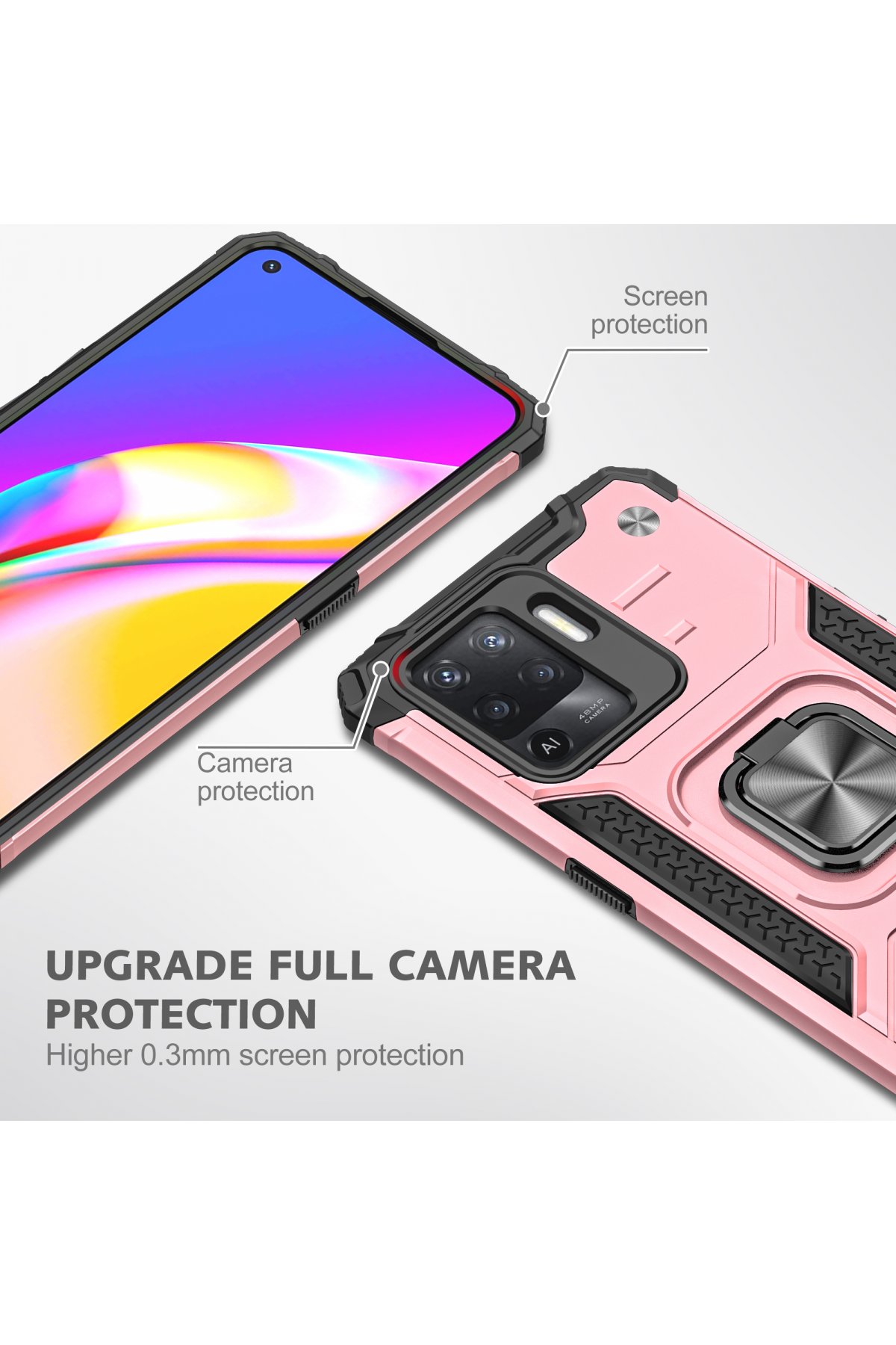 Newface Oppo Reno 5 Lite Kılıf Lüx Şeffaf Silikon