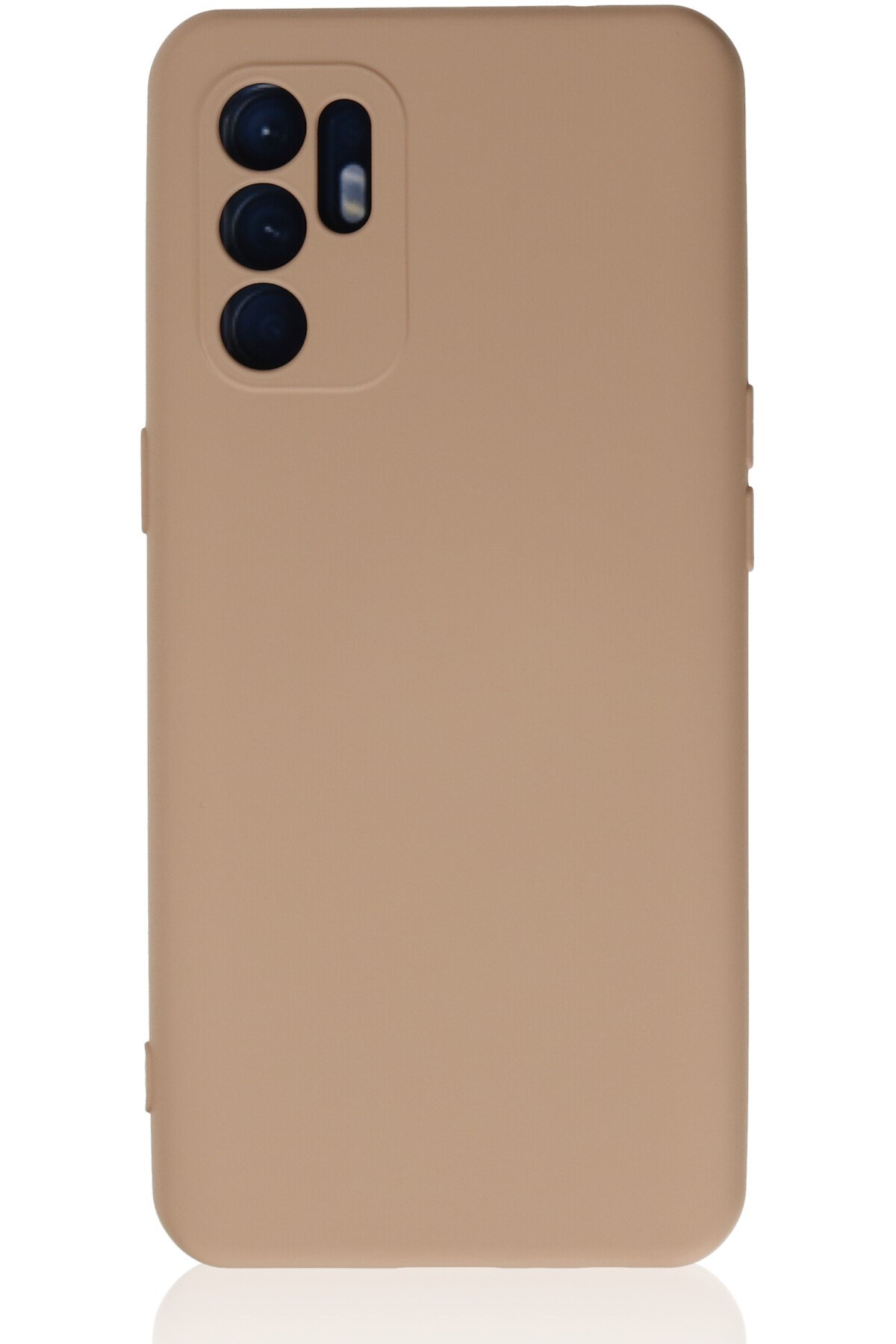 Newface Oppo Reno 6 Kılıf Nano içi Kadife Silikon - Siyah