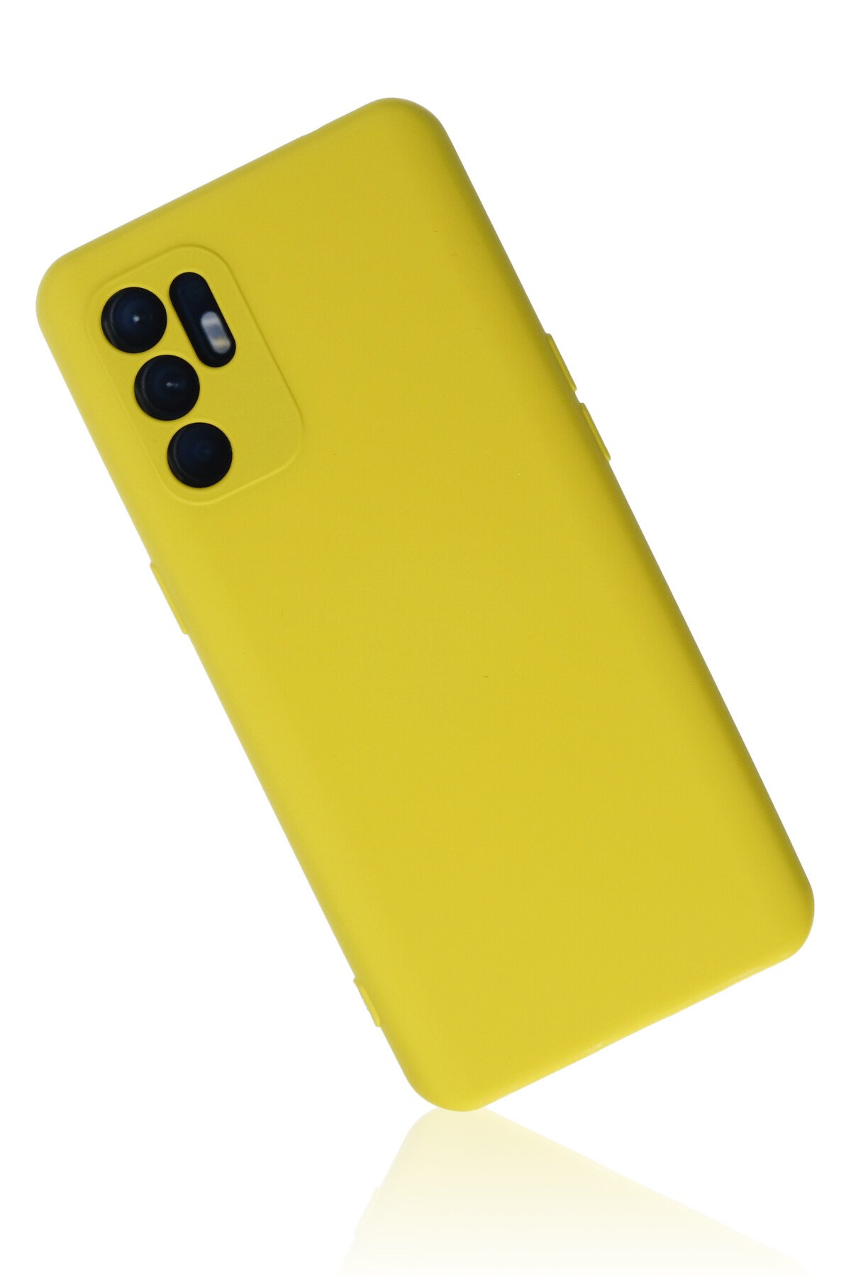 Newface Oppo Reno 6 Kılıf Nano içi Kadife Silikon - Siyah
