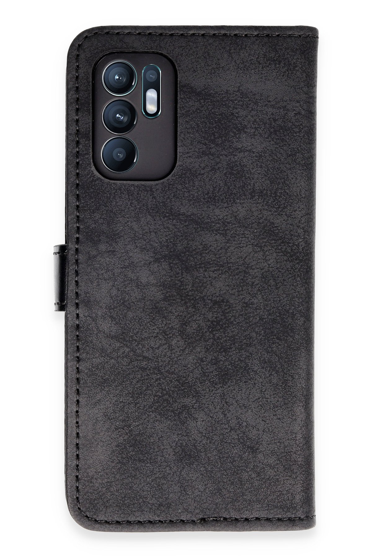 Newface Oppo Reno 6 Kılıf Palm Buzlu Kamera Sürgülü Silikon - Sarı