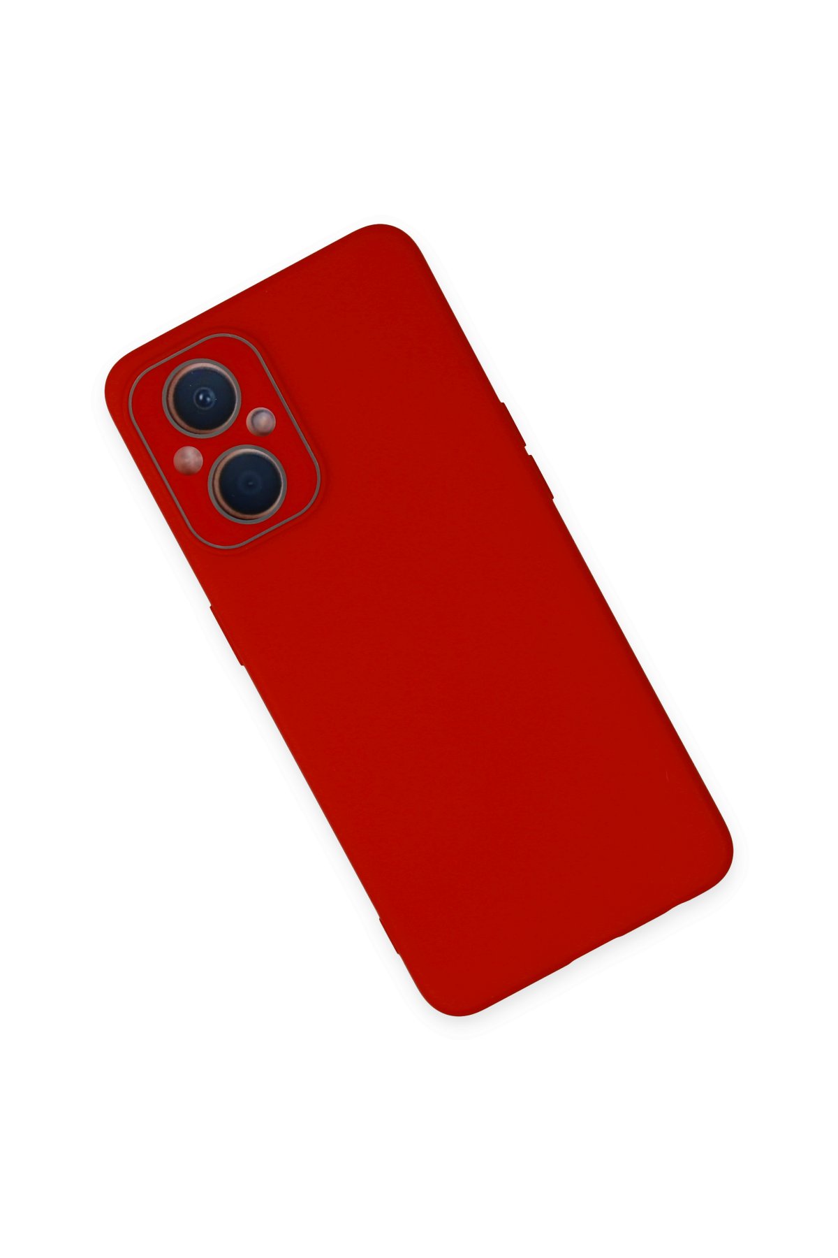 Newface Oppo Reno 8 Lite Kılıf Lansman Glass Kapak - Kırmızı